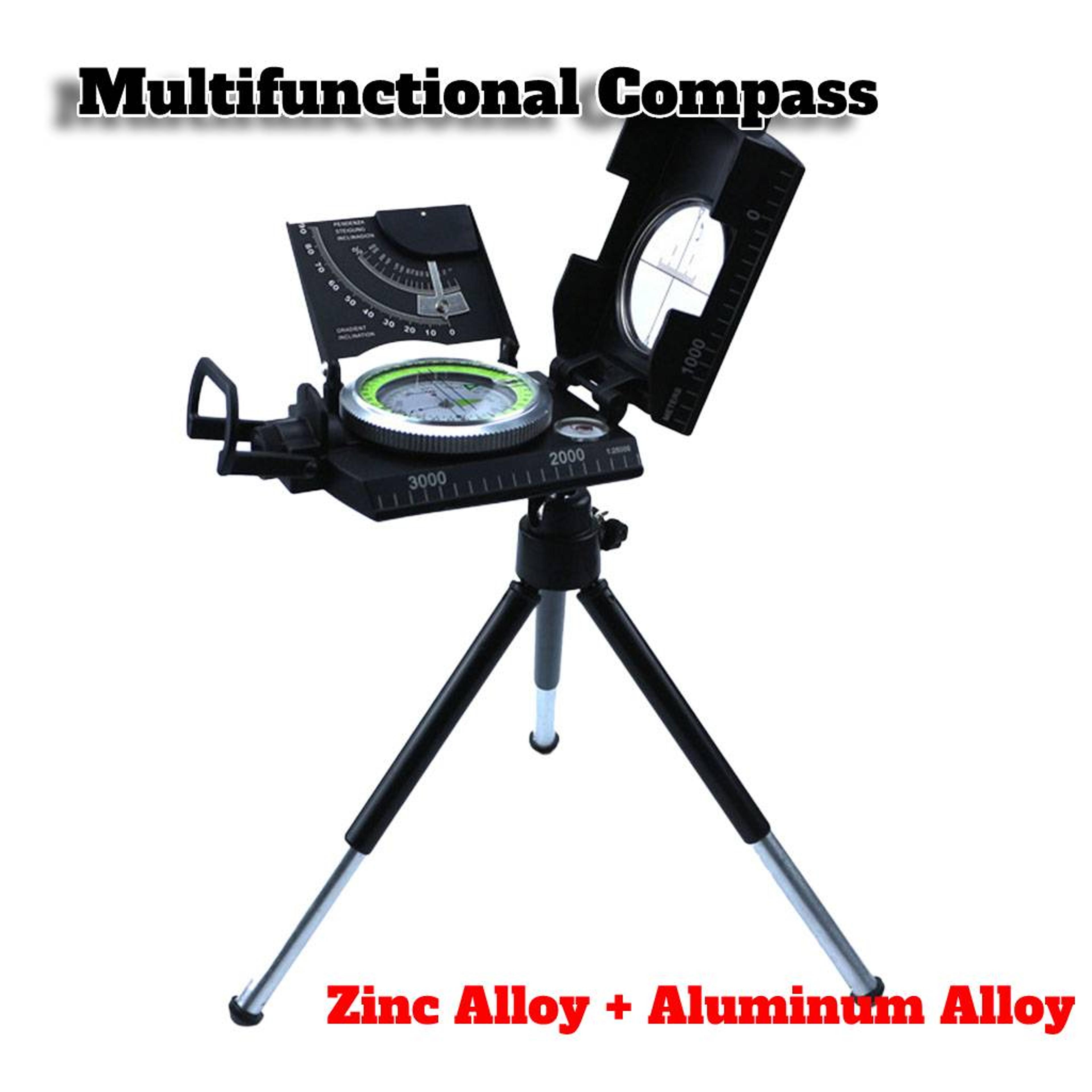 compact lensatic compass metal navigation tool for hiking and camping