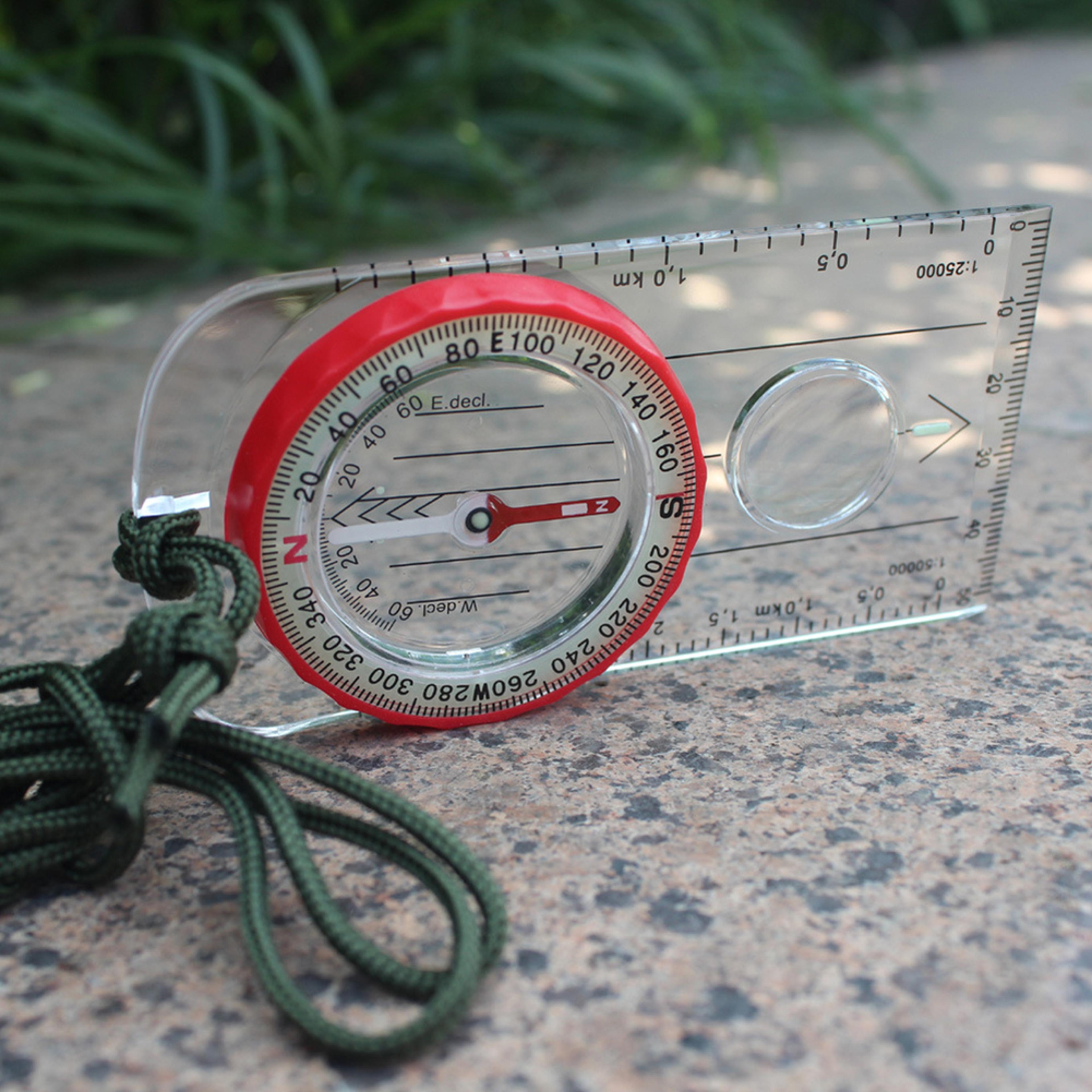 high accuracy waterproof hiking compass with luminous dial shockproof outdoor navigation tool