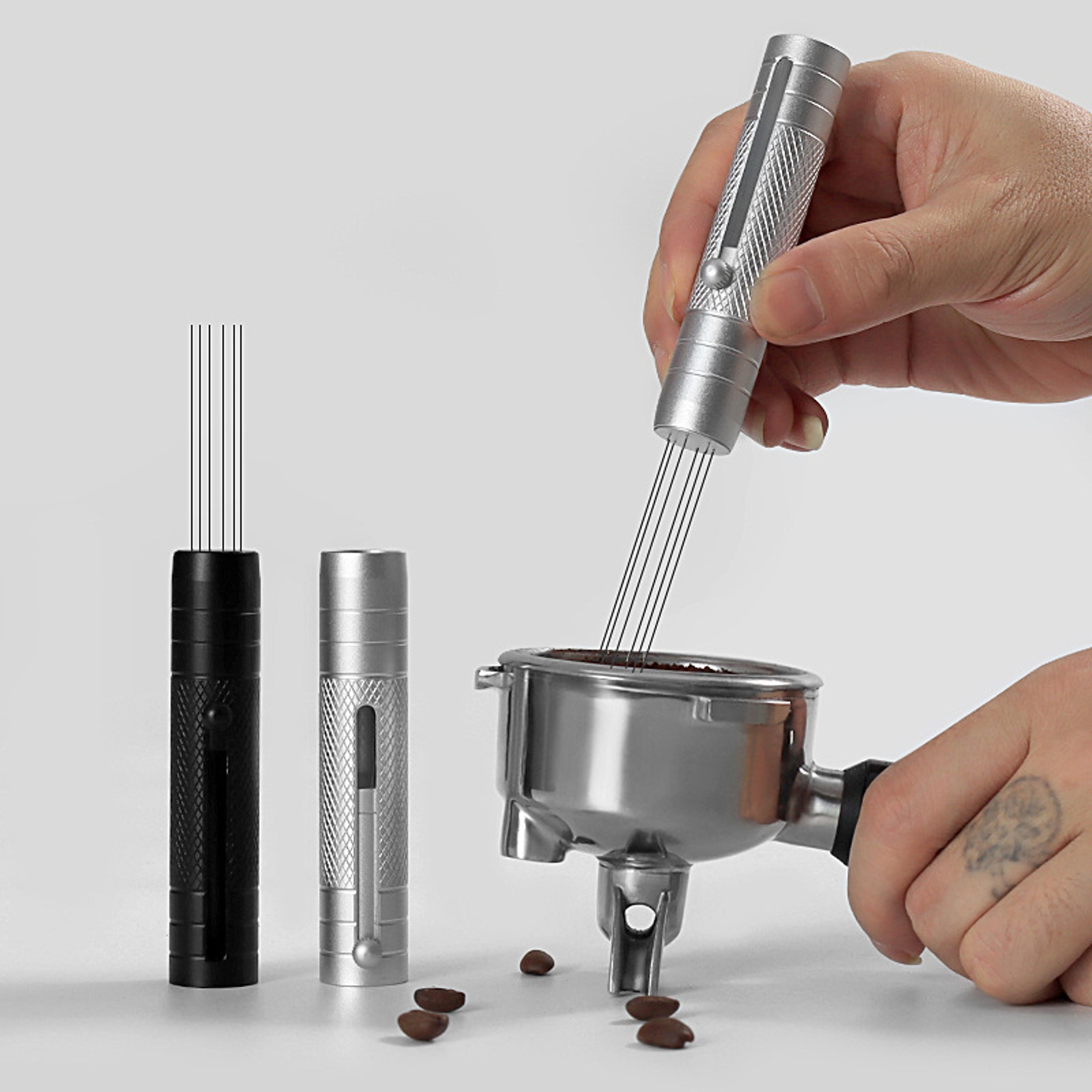 high precision espresso stirring needle tool with magnetic holder
