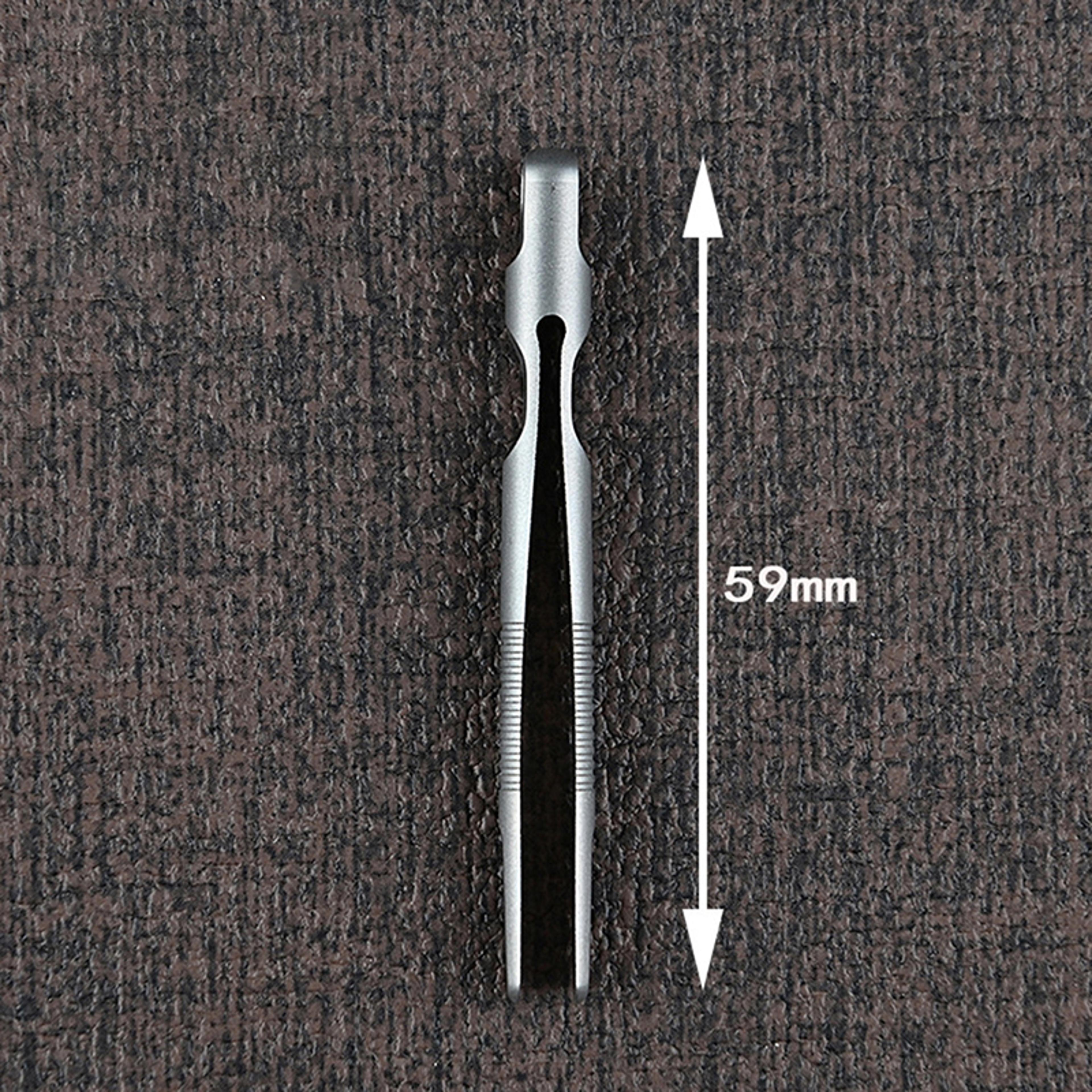 portable titanium tweezers keychain clip durable mini precision tool for outdoor and edc use