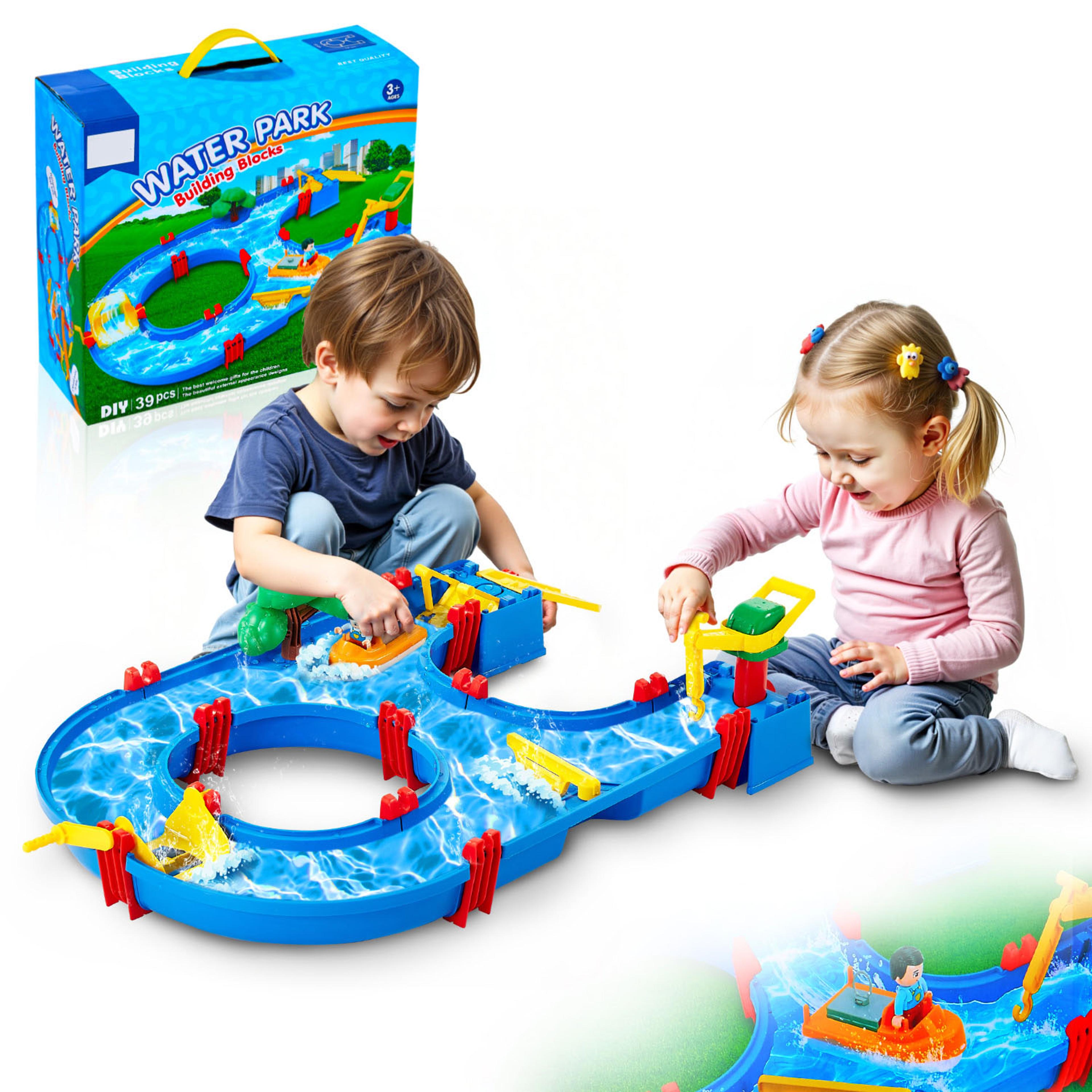 kids water play table outdoor splash park with accessories summer sensory activity toy