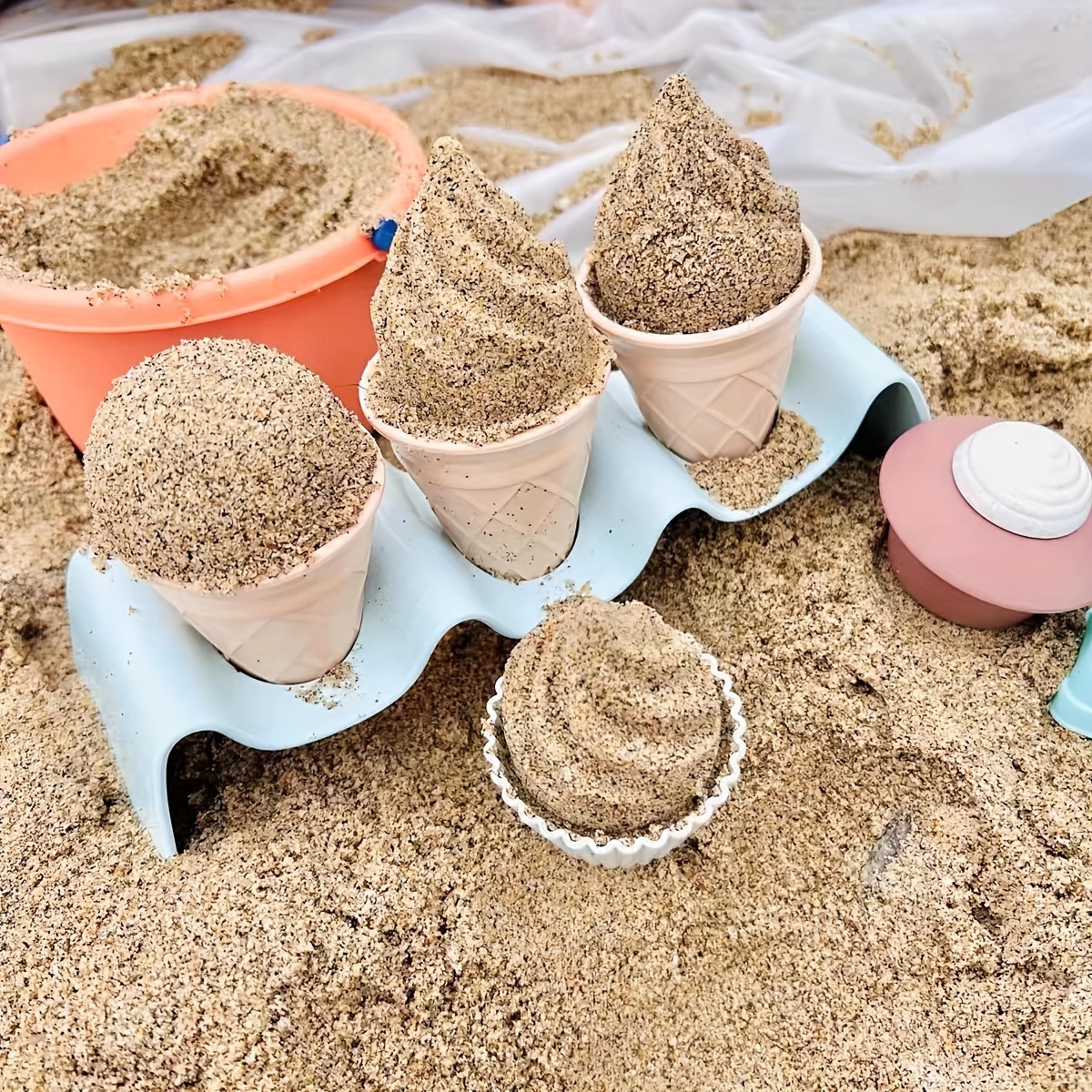 kids beach toys sand play set with ice cream molds eco friendly summer play kit