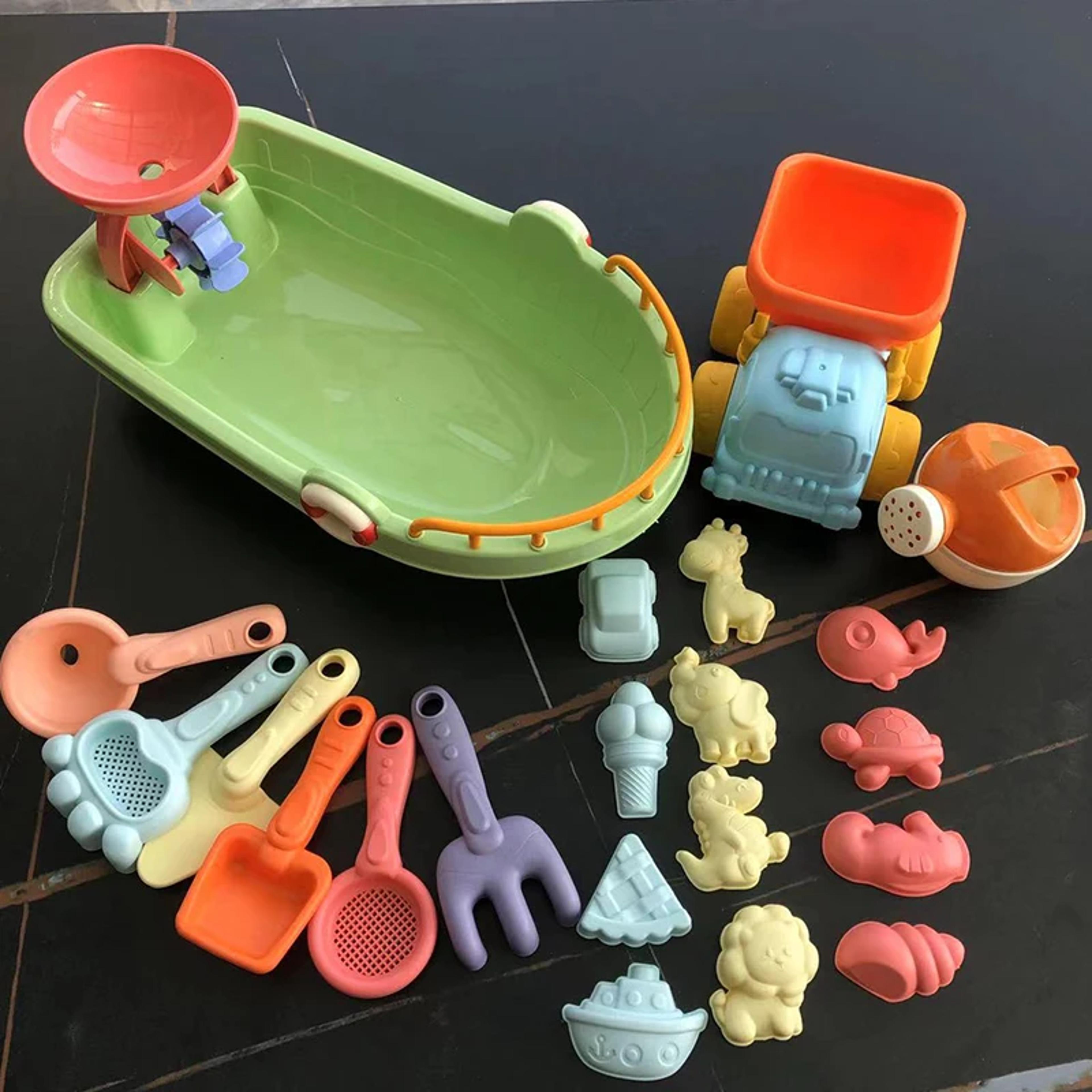 kids beach sand toy set bucket shovel kit for outdoor play and summer fun