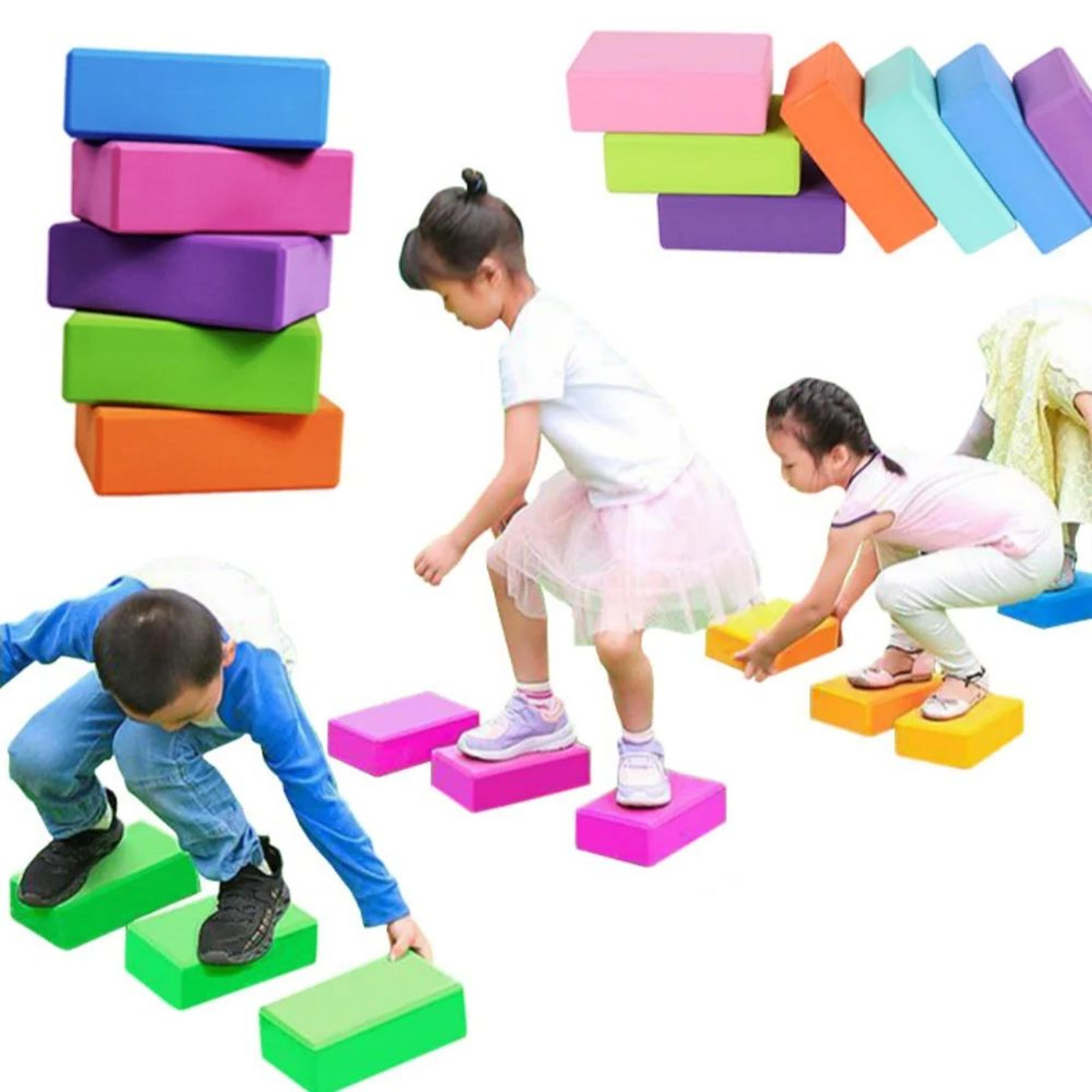 kids stepping stones balance toy soft foam sensory play set for indoor outdoor fun