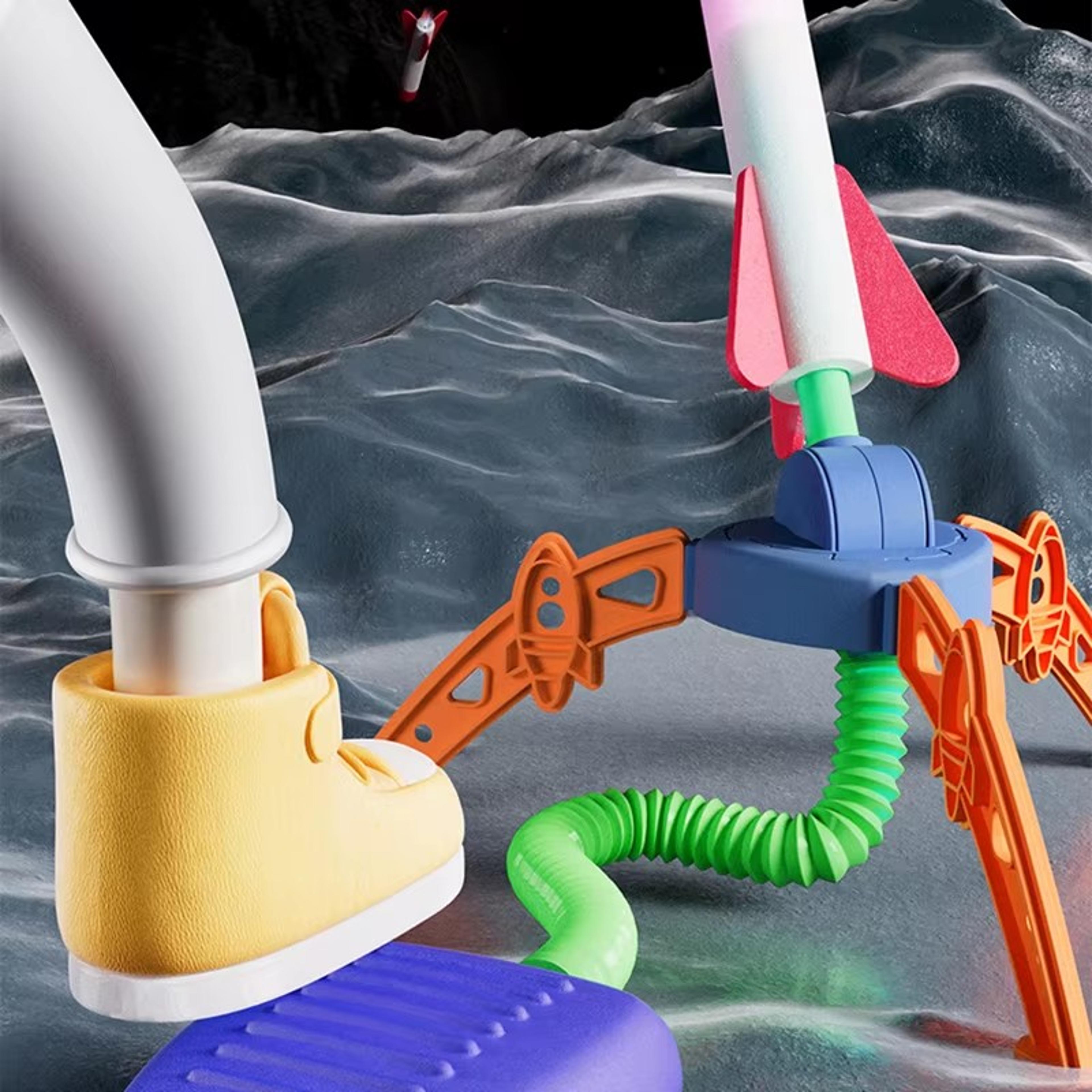 kids jump launch rocket toy outdoor foam dart launcher game for active backyard play