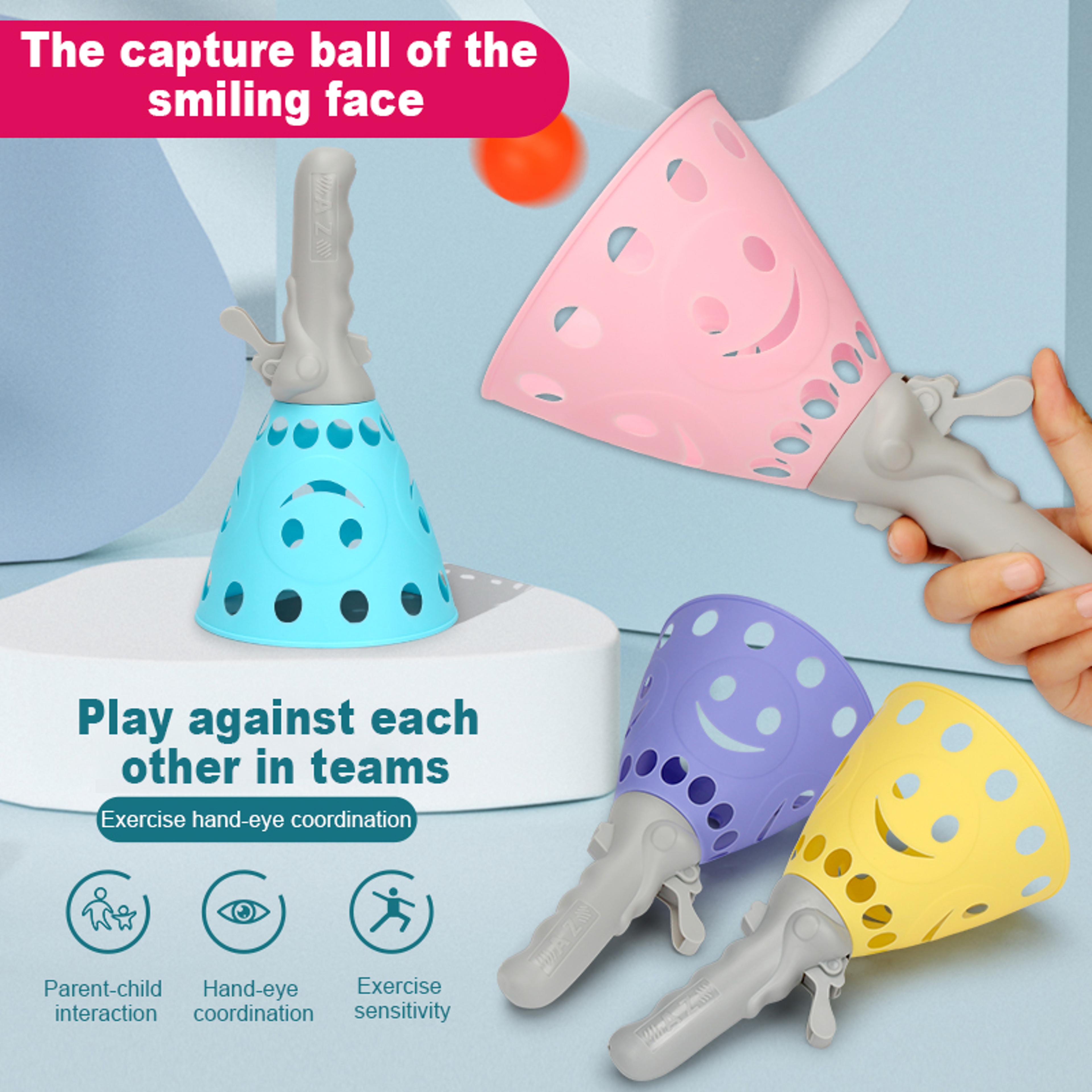hand held pop and catch ball game set for kids outdoor & indoor active play