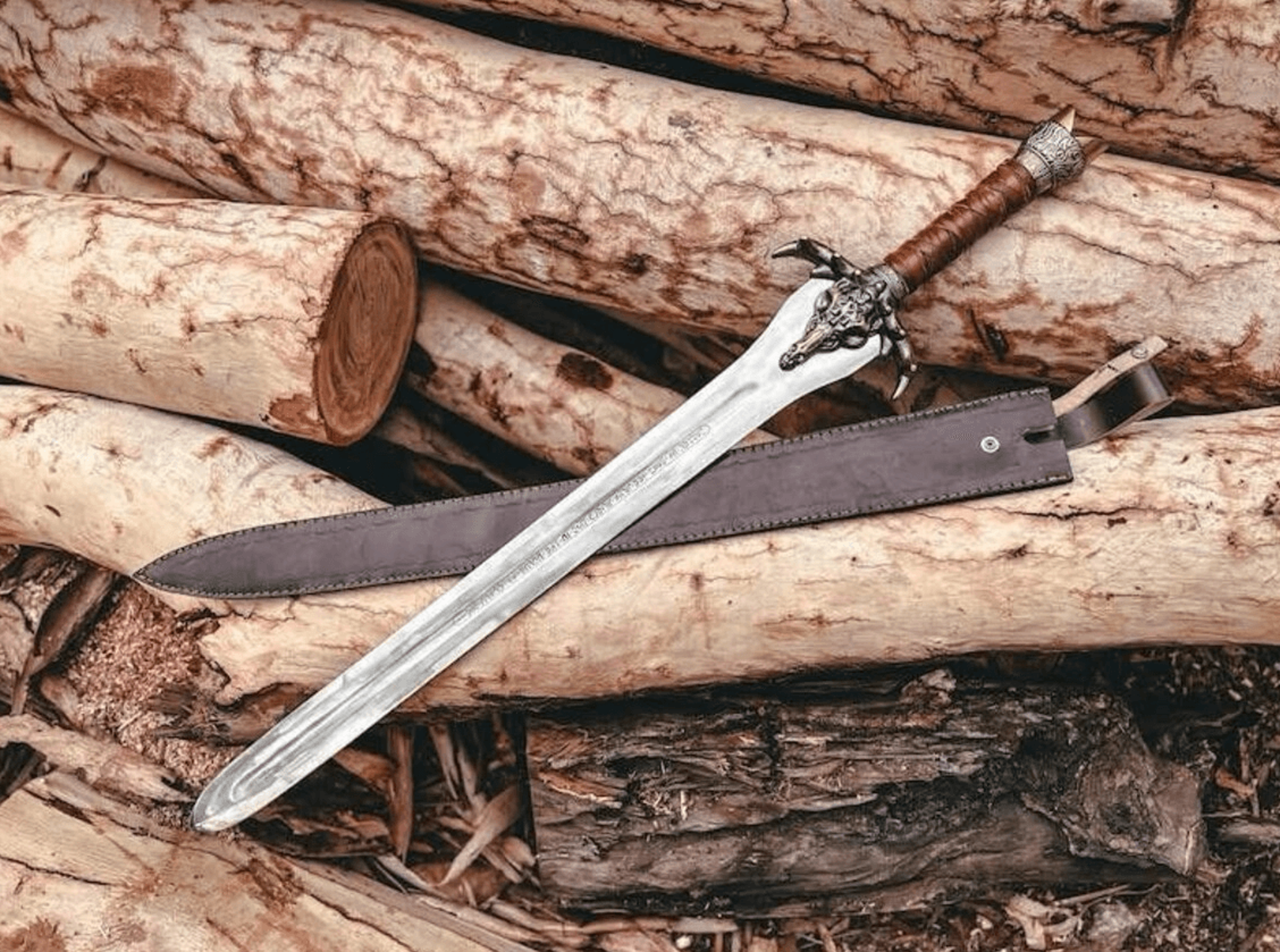 heroic barbarian sword replica | heavy steel fantasy display sword | fantasy lovers | christmas gifts