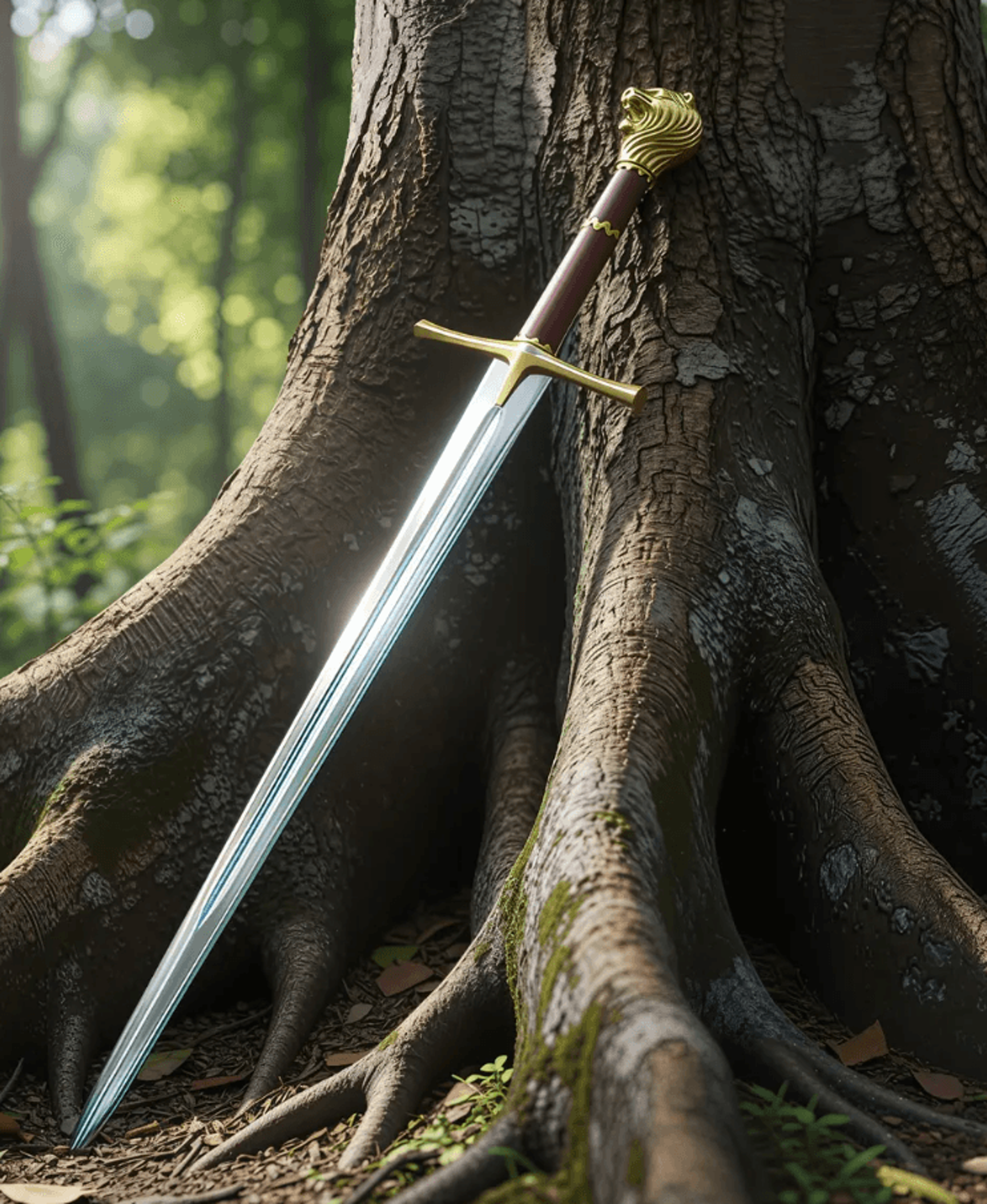 hand forged medieval lion emblem sword – full-size fantasy royal long sword replica | cosplay christmas gift
