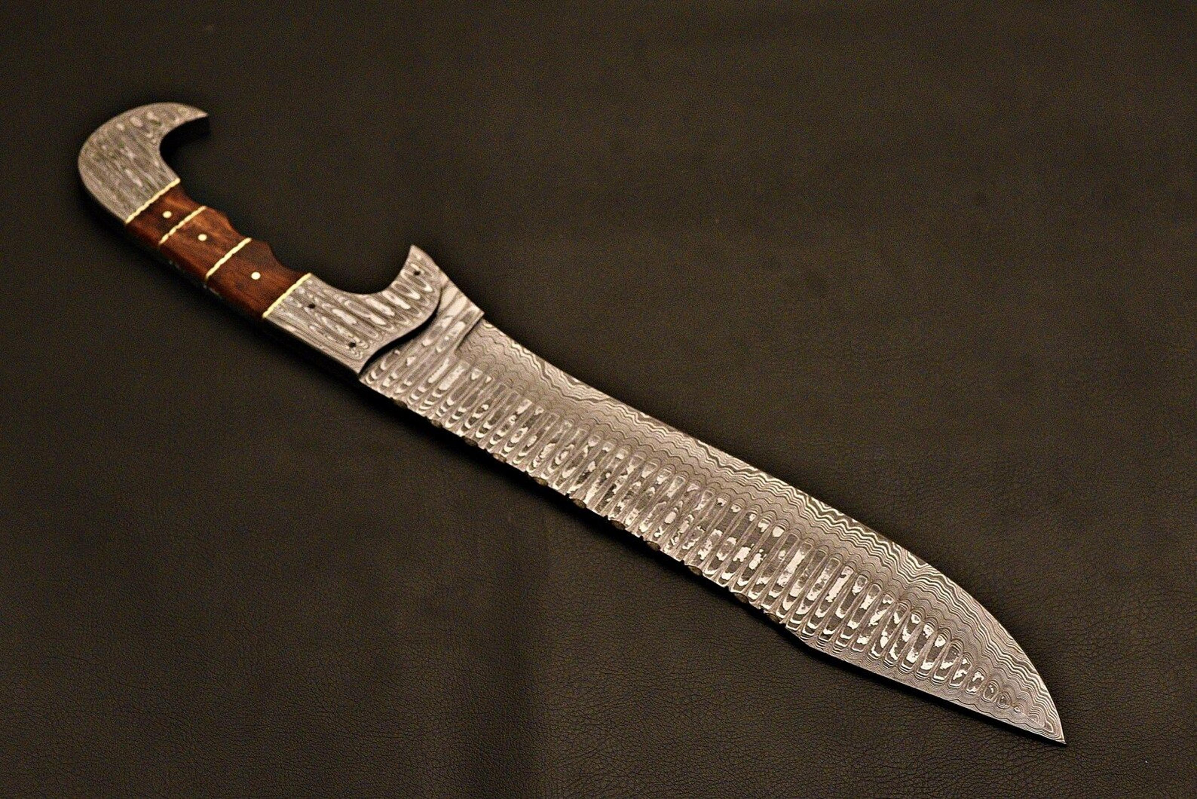 damascus falcon bowie knife | unique christmas gift for hunters & outdoorsmen