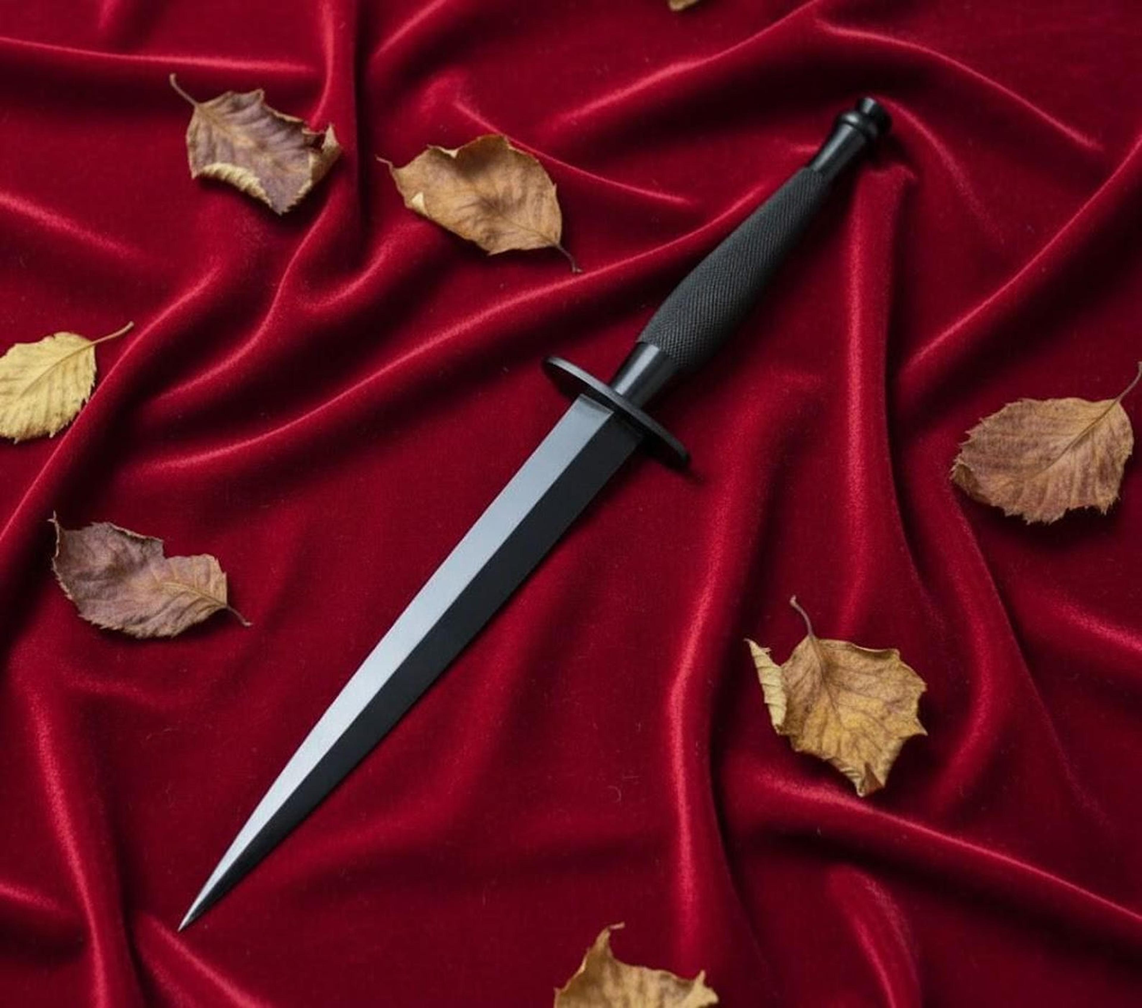 fairbairn sykes 2nd pattern commando knife 11" steel handle british army dagger with sheath