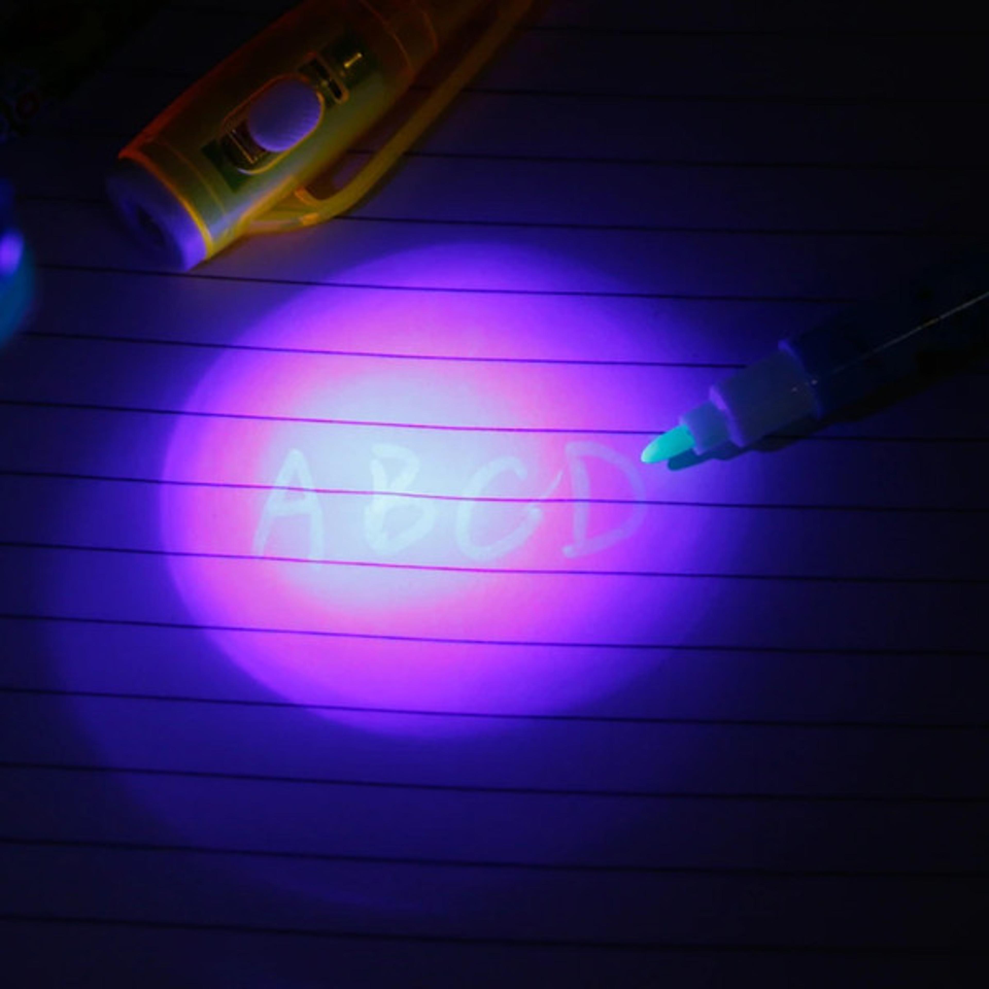 invisible ink spy pen with uv back light for kids