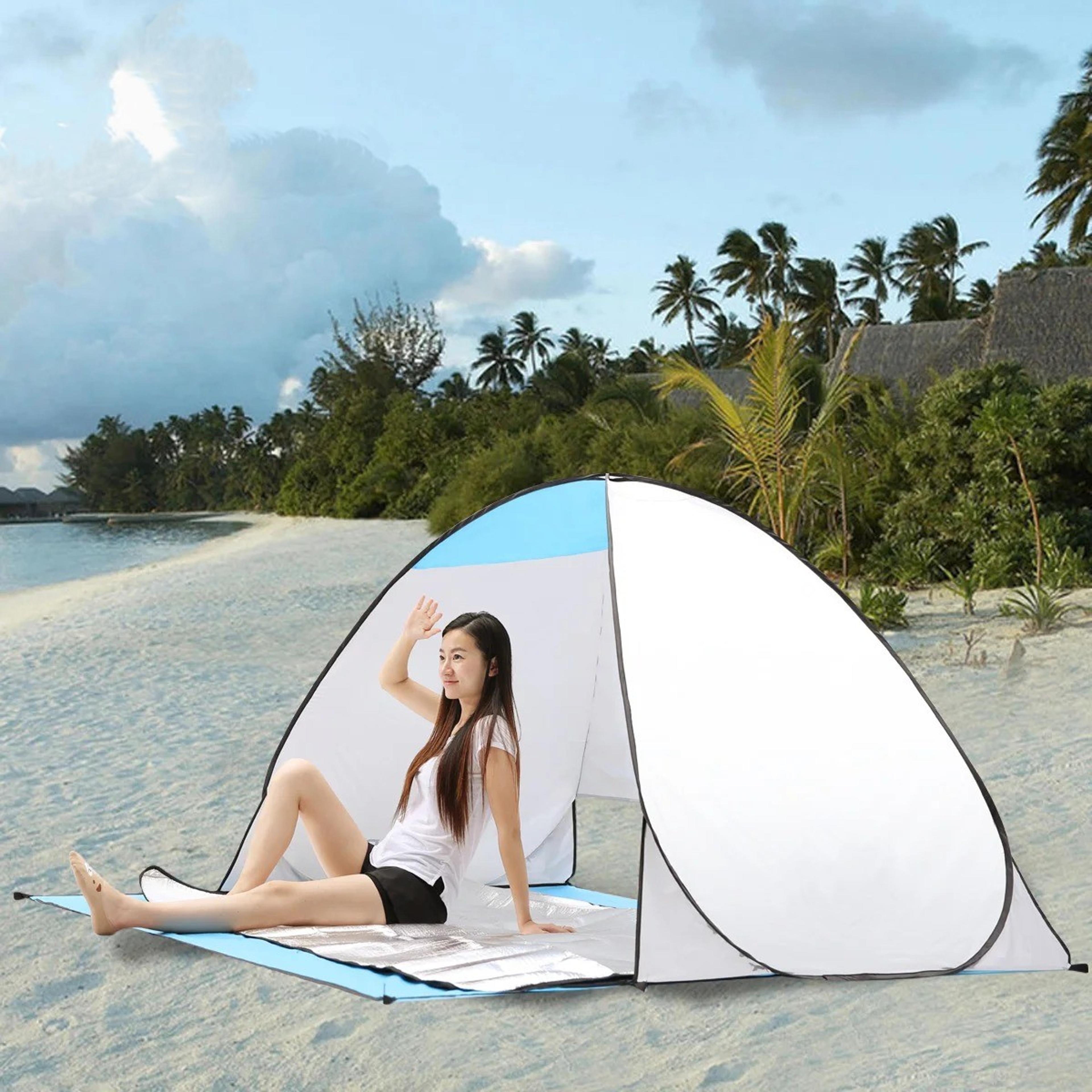 automatic easy pop-up uv tent - portable beach, camping & picnic shelter, perfect gift