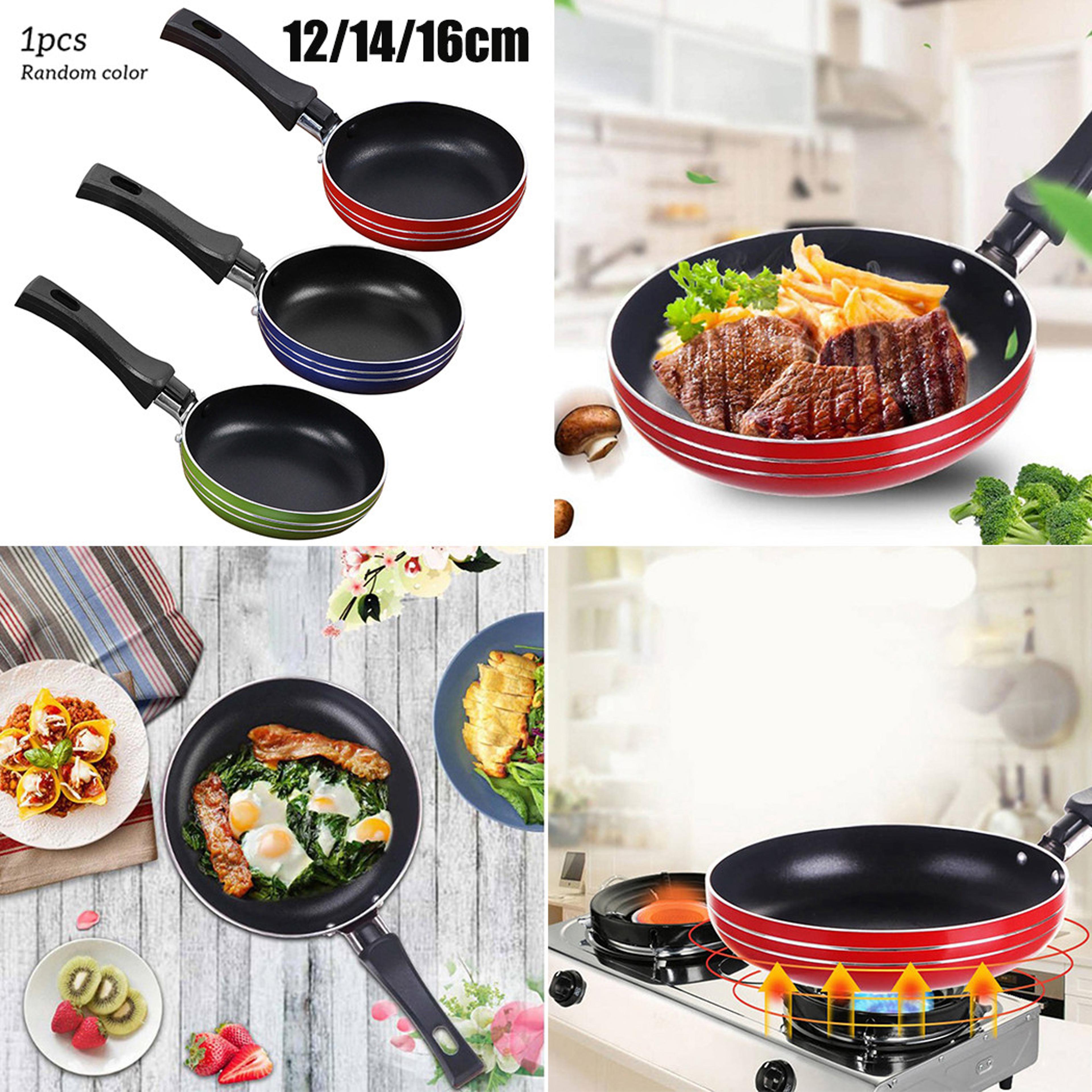 mini frying pan nonstick surface fryer steak cooking gas stove skillet cookware tool for kitchen set