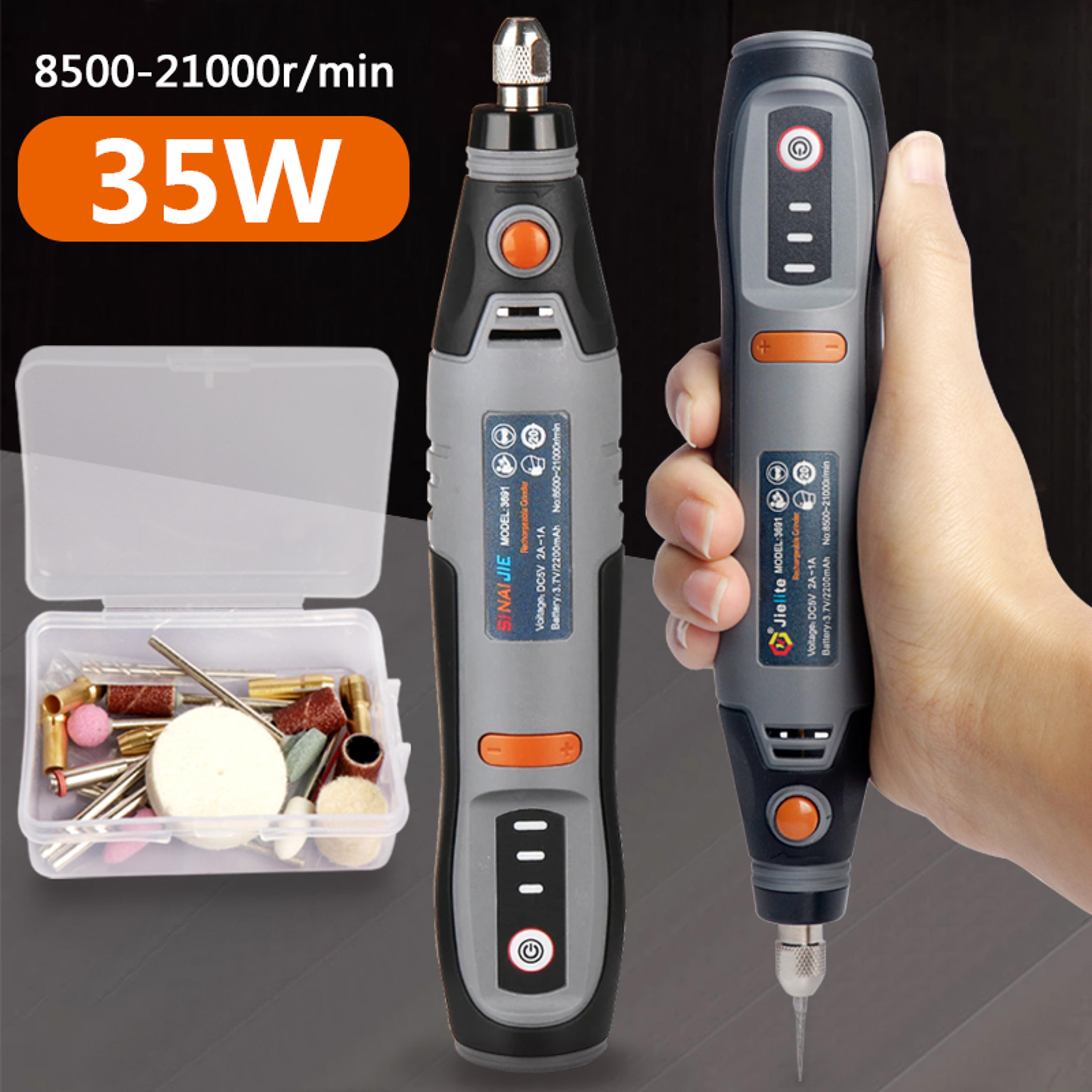 cordless rotary tool mini drill & engraving pen 35w electric grinder for diy, jewelry & crafts