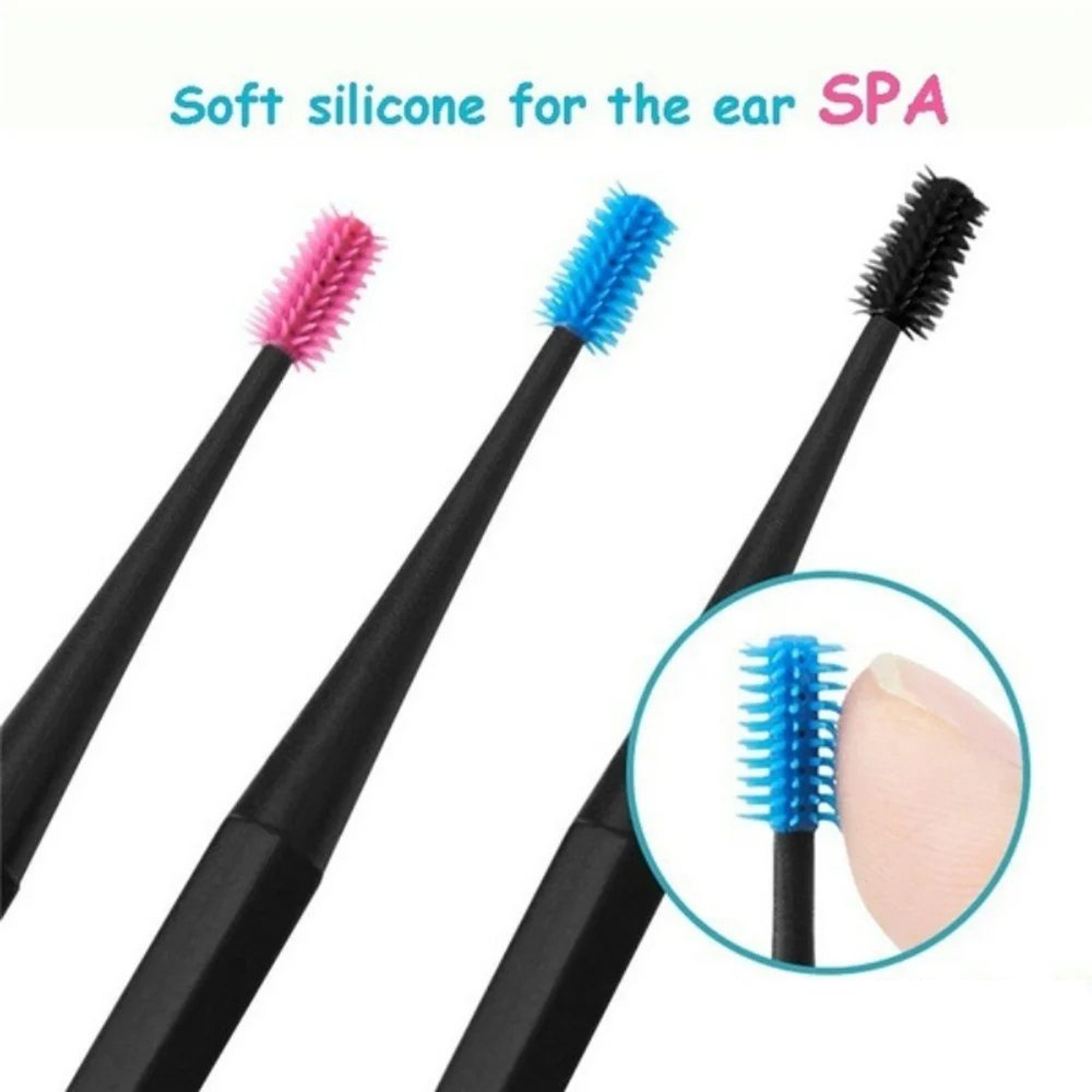 spiral ear cleaner tool – soft silicone double-ended earpick for safe wax curette remover