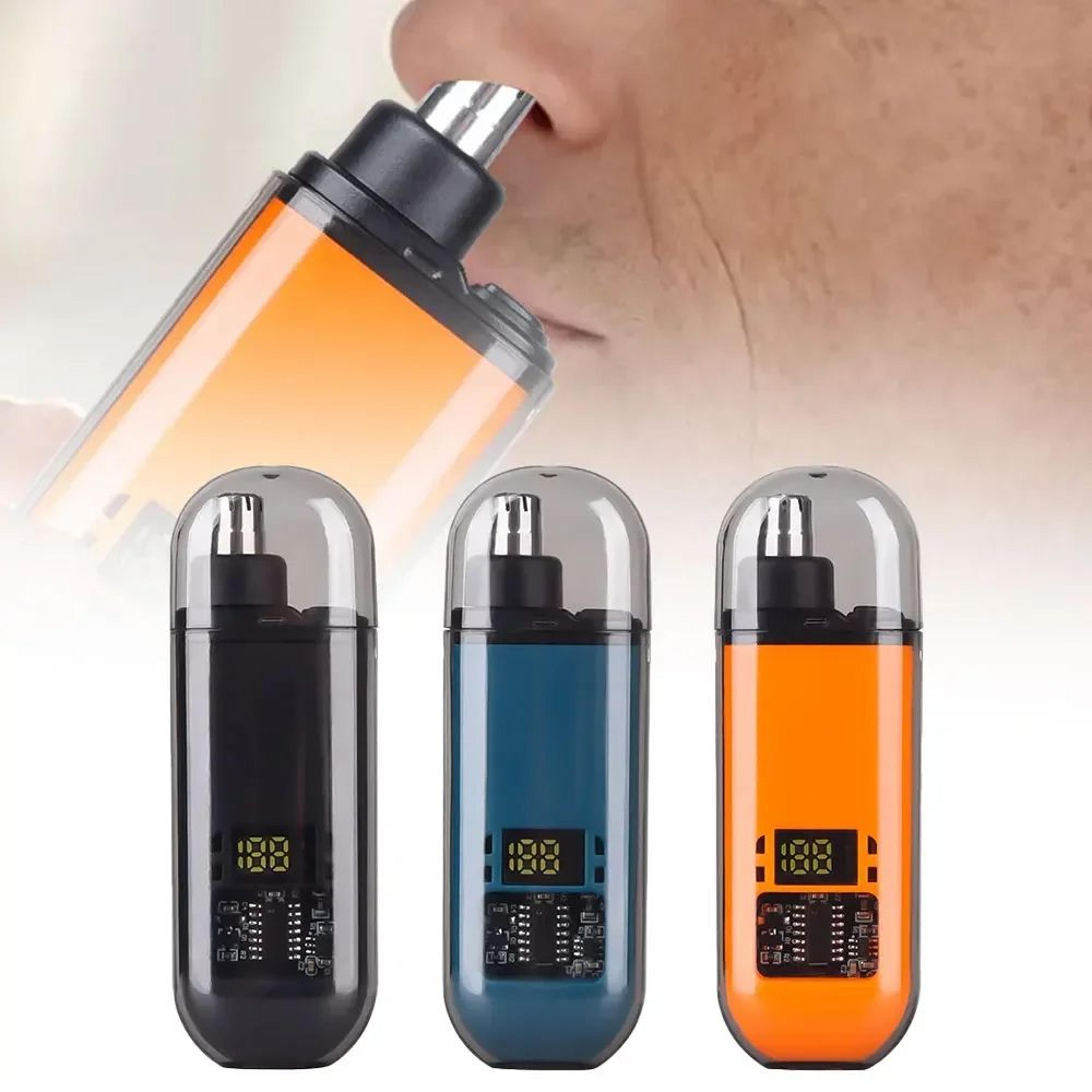professional painless electric portable ear and nose hair trimmer clipper for men, stainless steel eyebrow grooming tool