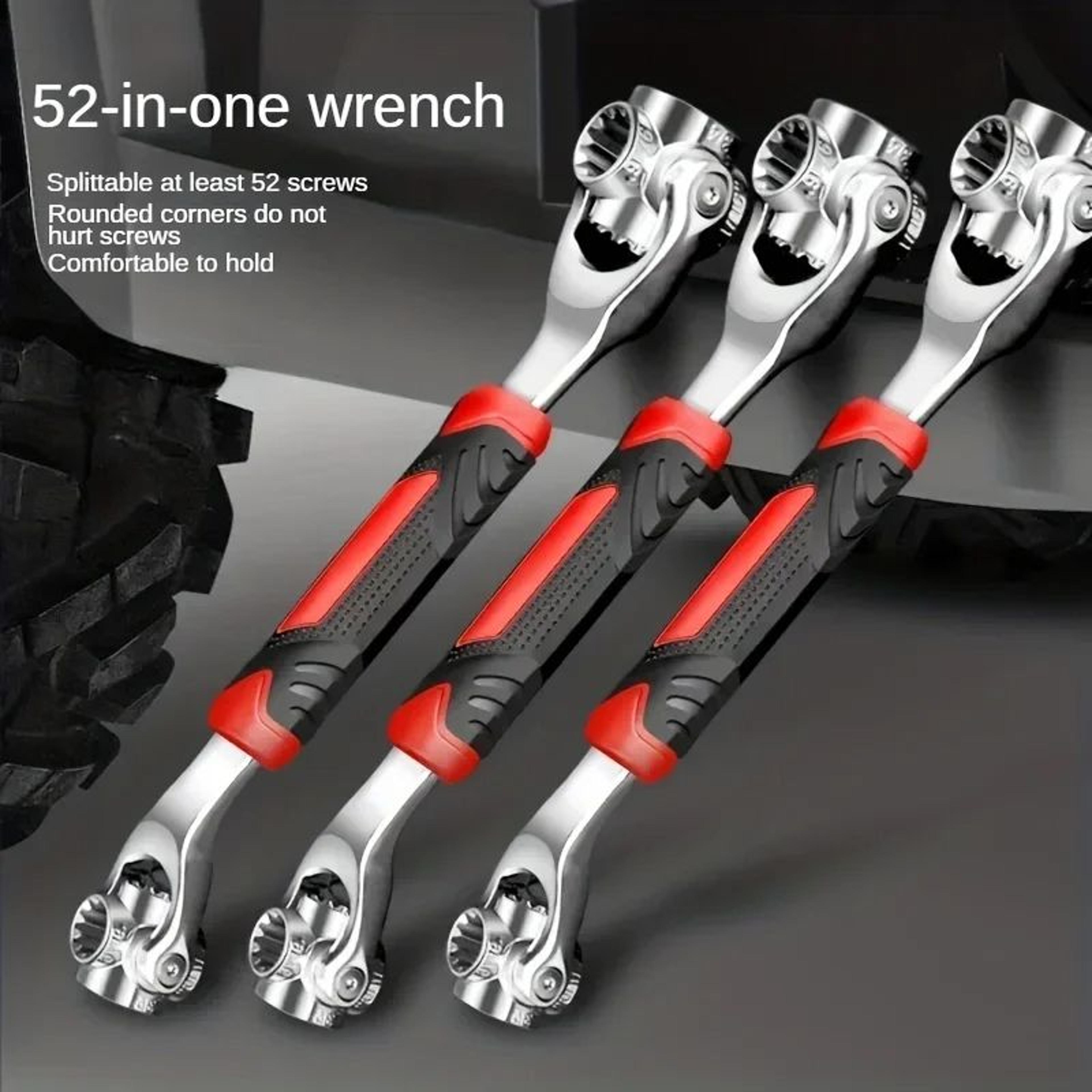universal multi functional socket wrench set, with non slip handle & rotating bone design