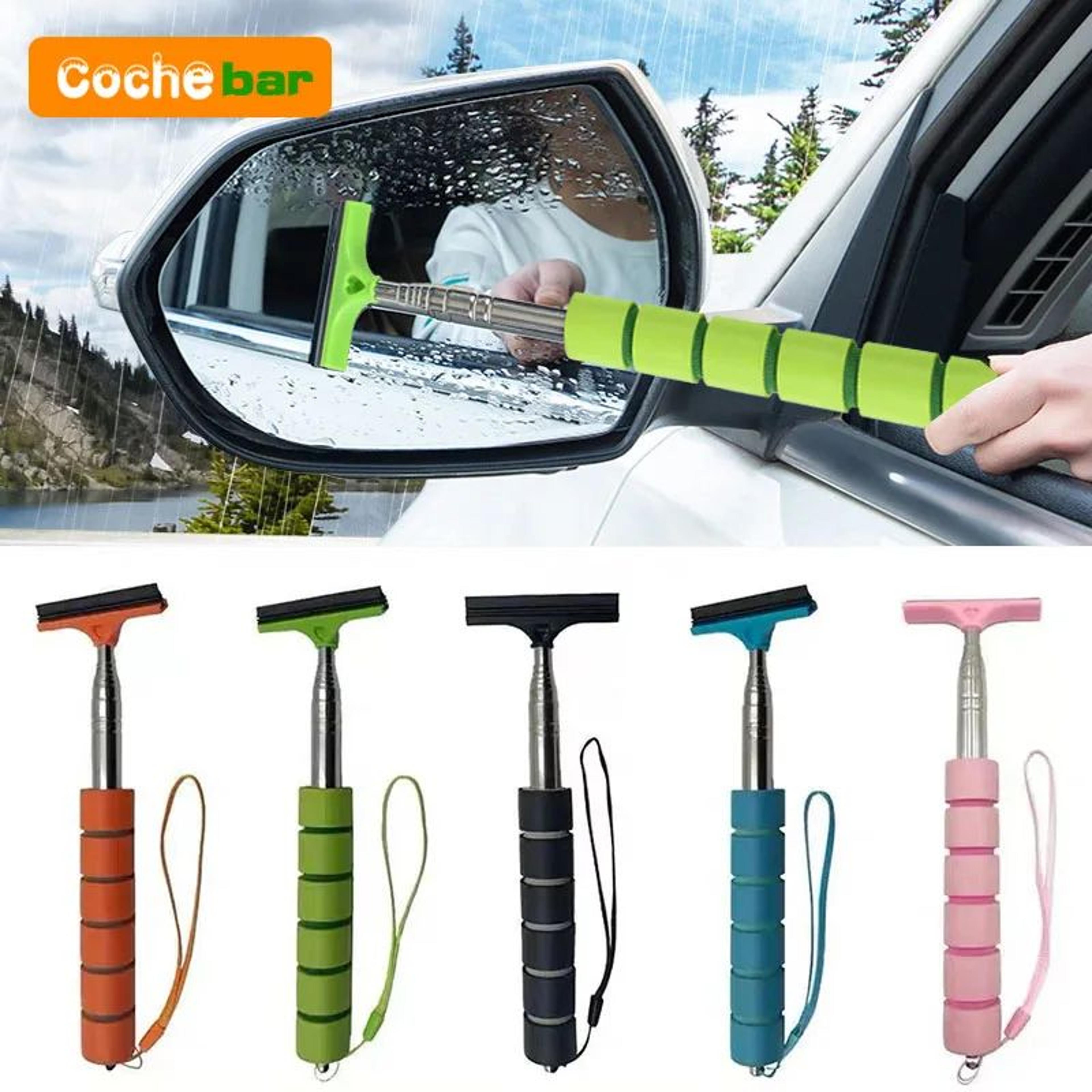 car rearview mirror wiper cleaning tool, telescopic auto glass mist cleaner scraper, adjustable car accessories