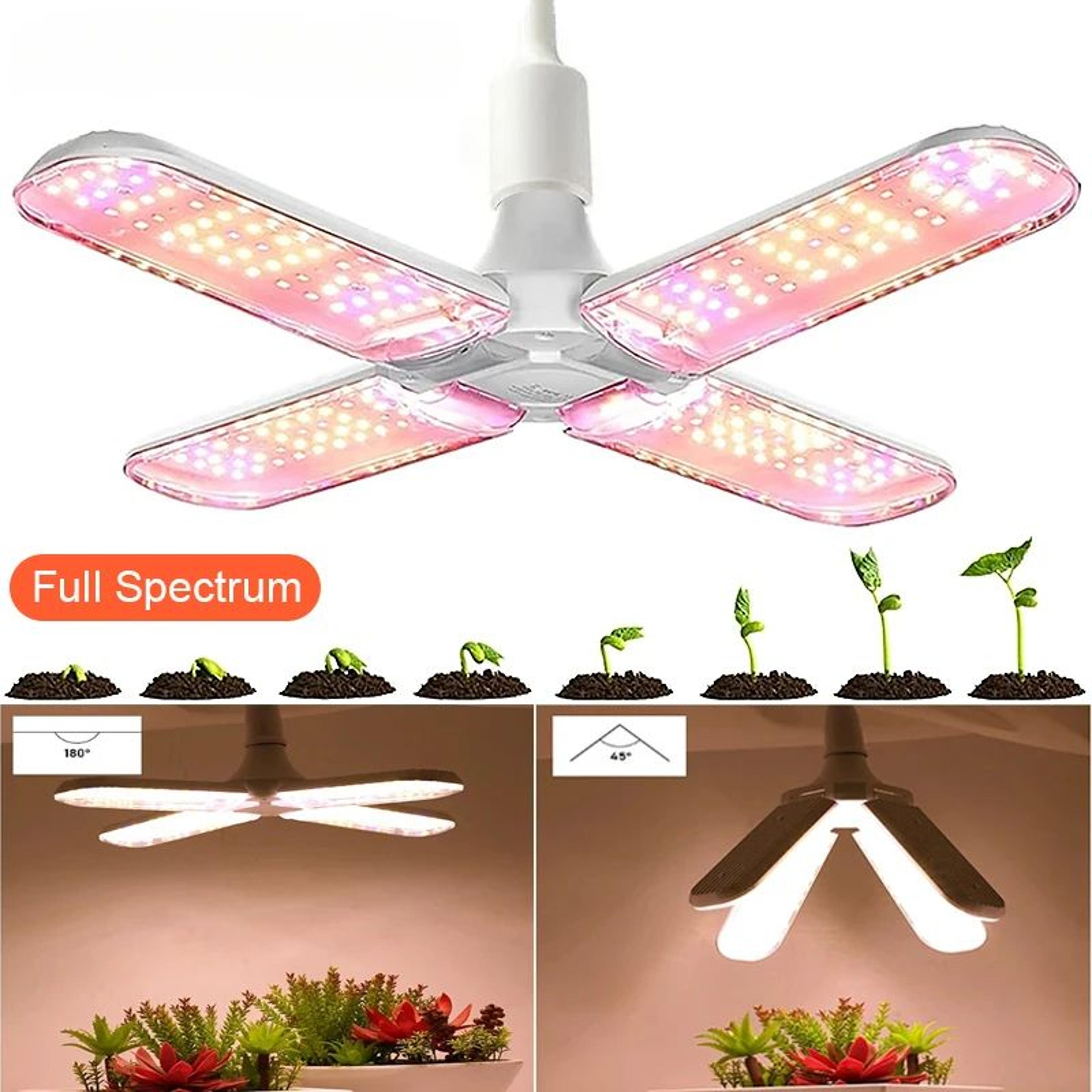 full spectrum bulb grow light foldable phyto lamp for indoor plants, bloom & flowering led grow lamp for garden