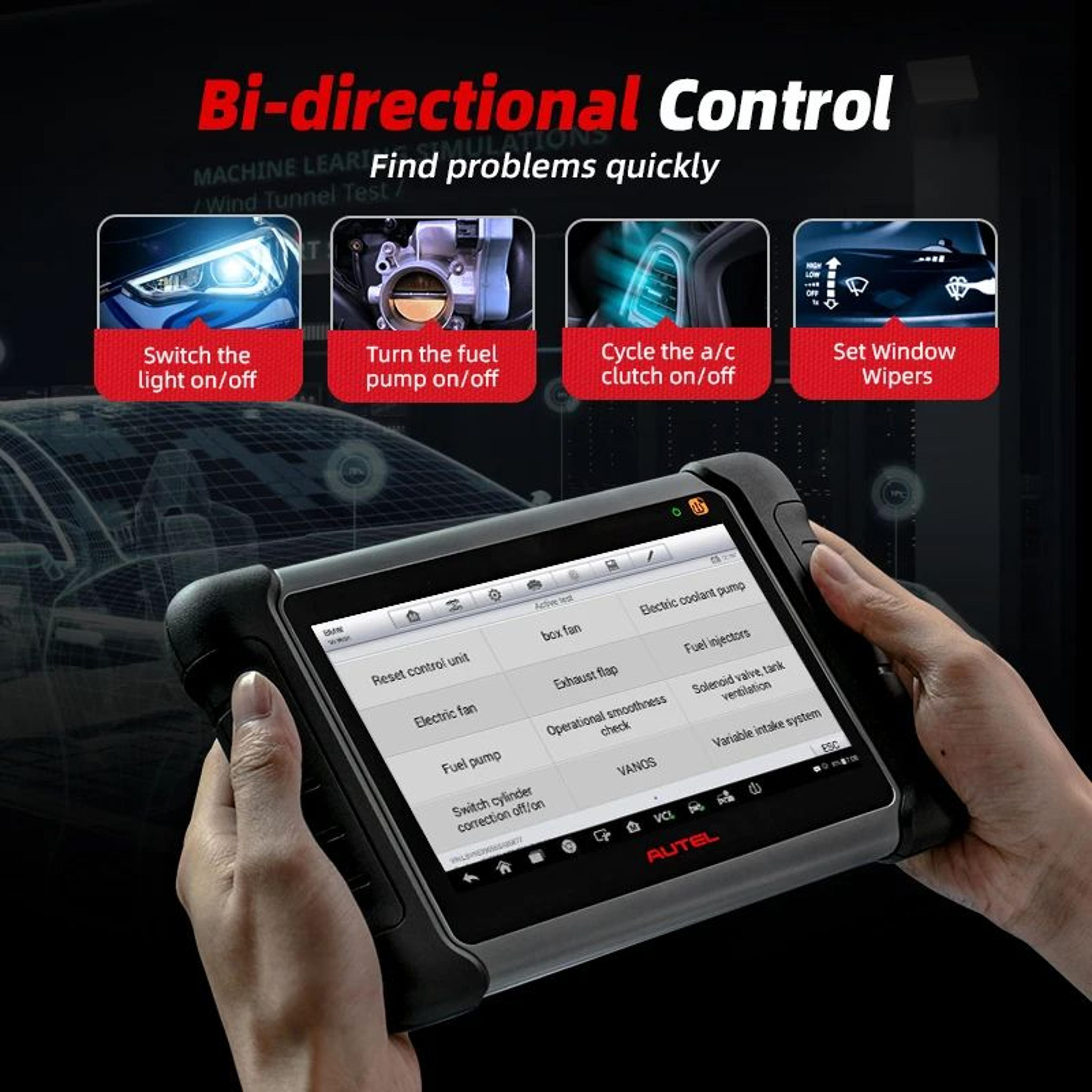 car diagnostic tool, scanner with bidirectional control, tpms & full system diagnosis