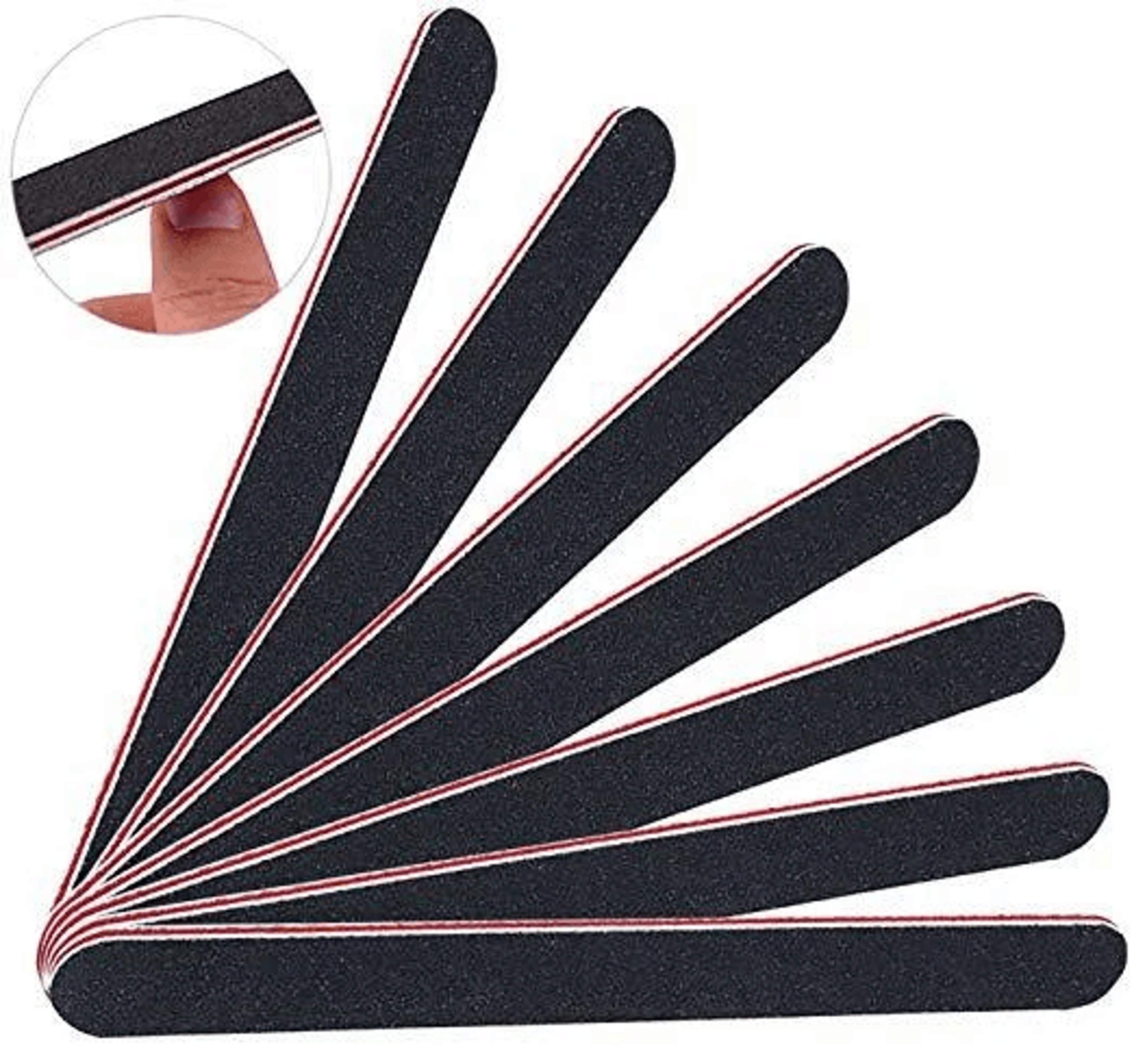 professional emery nail file set, dual grit manicure & pedicure boards for salon quality nail care