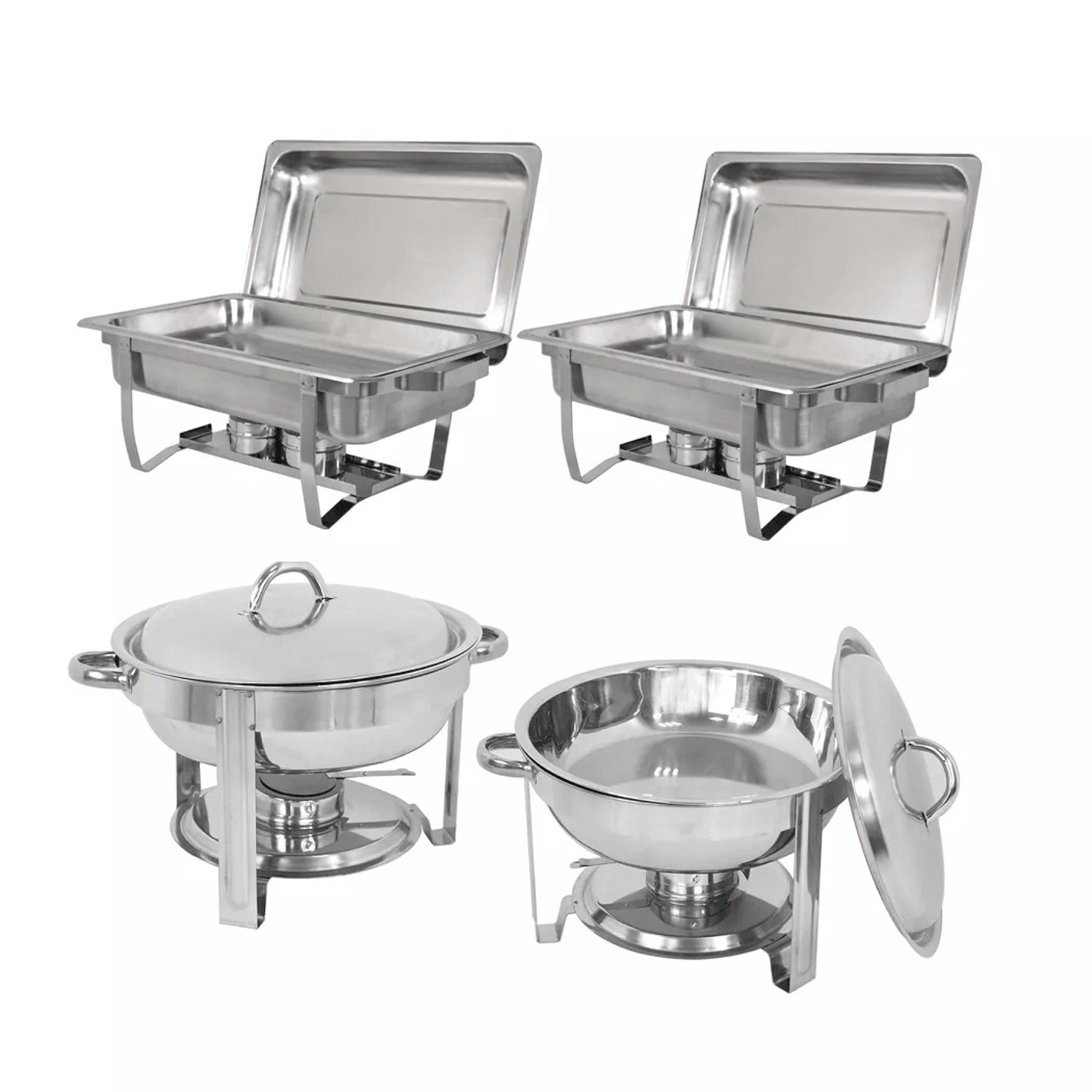 stainless steel chafing dish set, buffet catering food warmers, heavy duty chafer trays for wedding, party, banquet