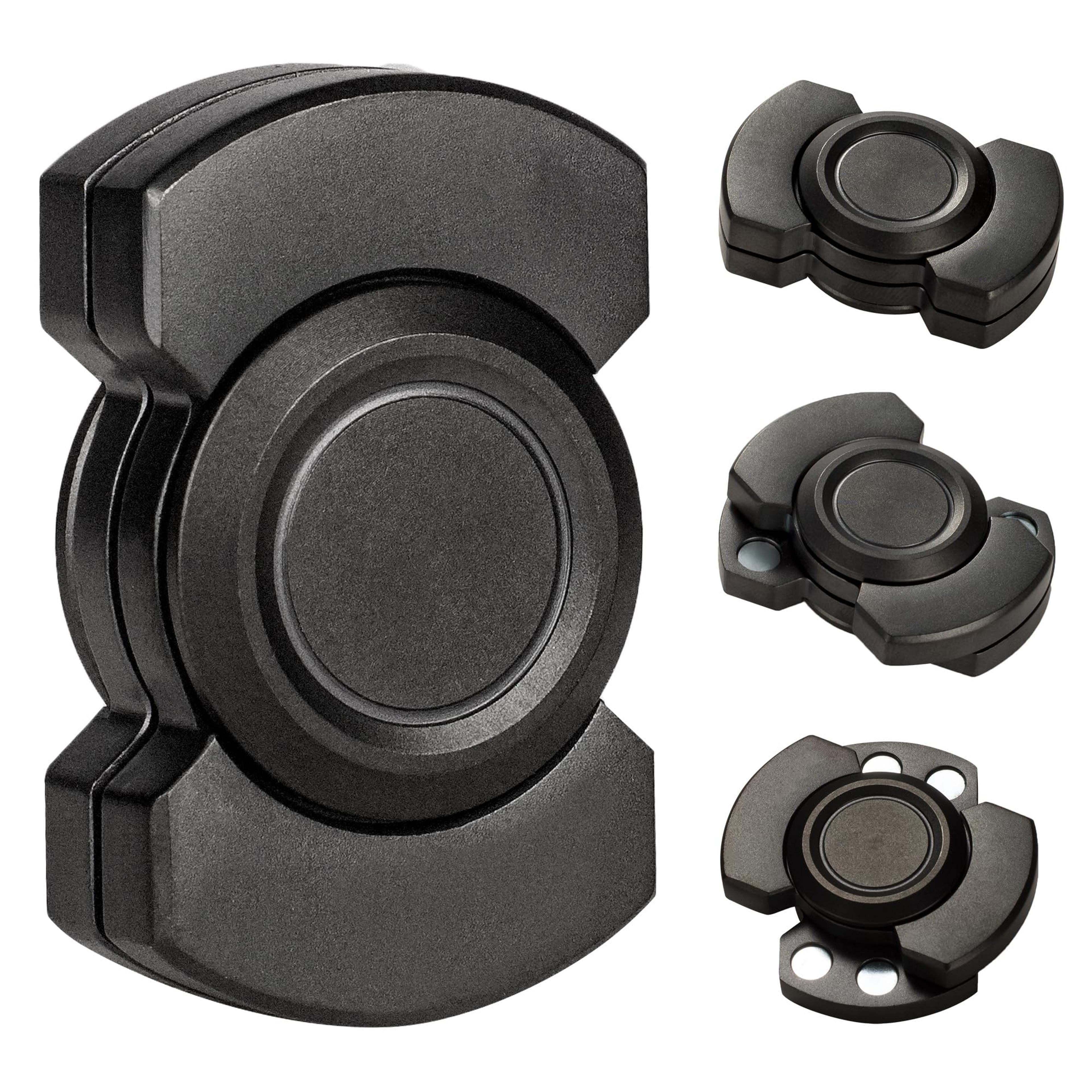 stainless steel fidget spinner, slider & clicker combo, metal toy for adult anxiety, stress relief & office desk focus