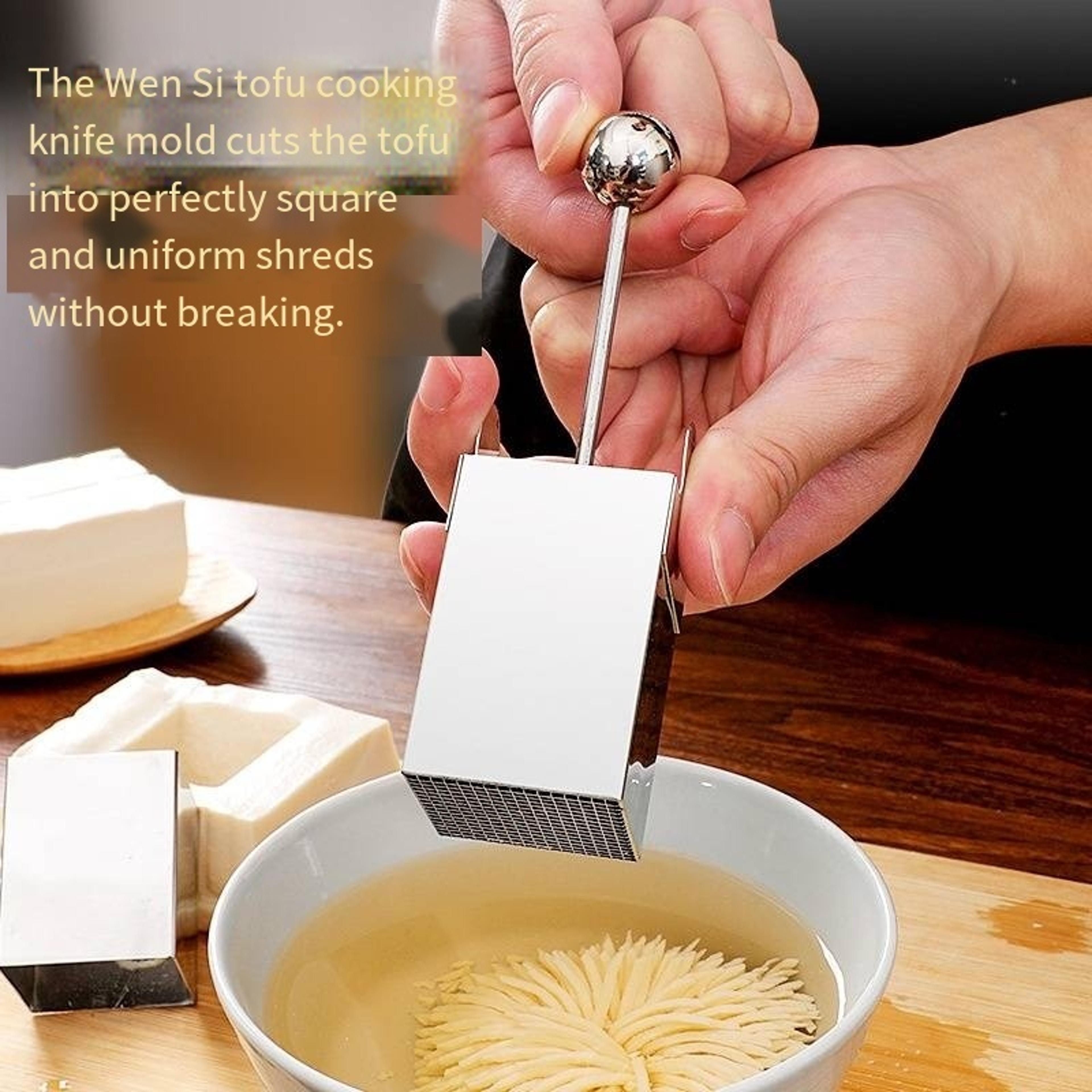 stainless steel chrysanthemum tofu knife, wensi tofu cutter, kitchen flower cutting mold small tool
