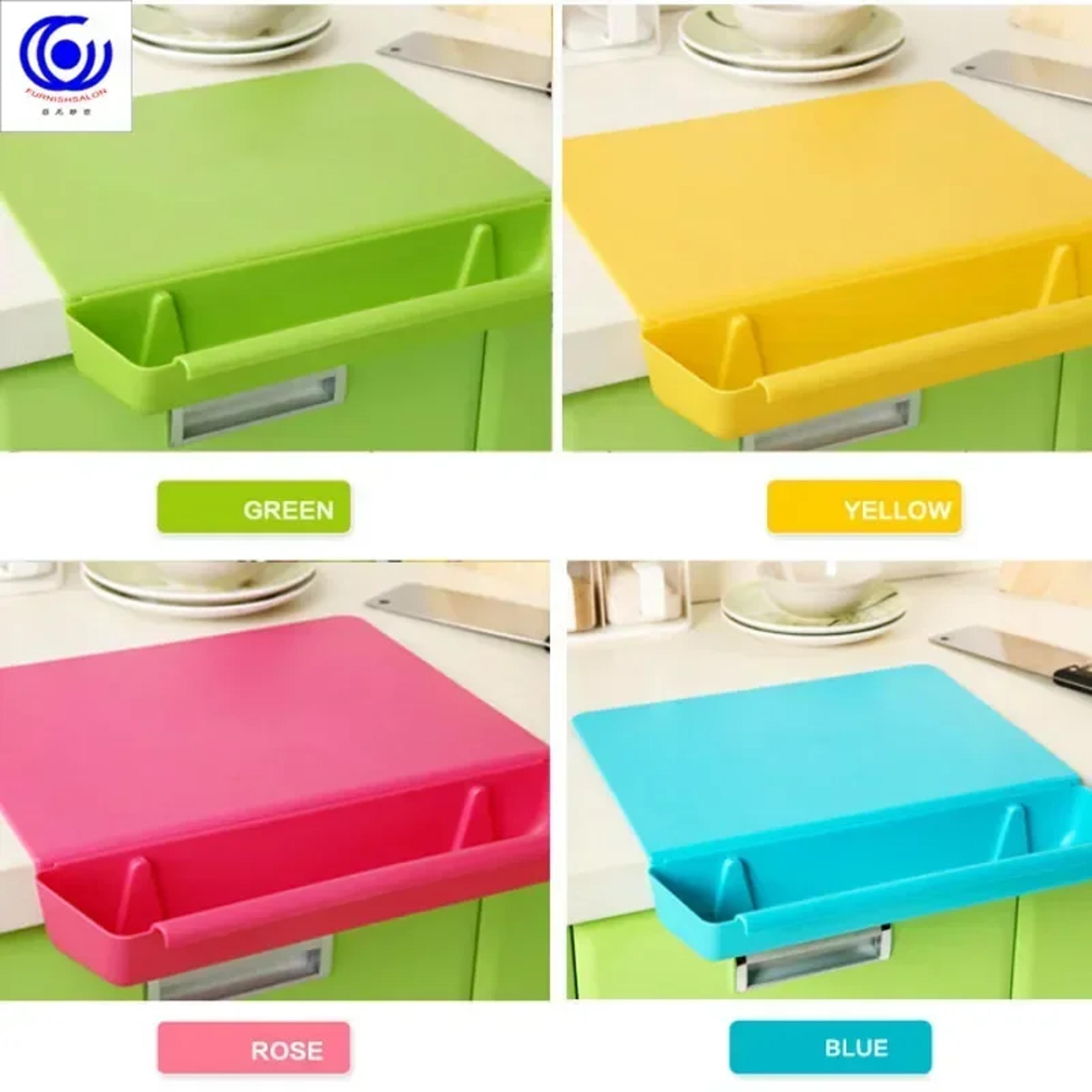 two in one cutting board with vegetable slot, candy color kitchen storage, plastic thickened fruit cutting board