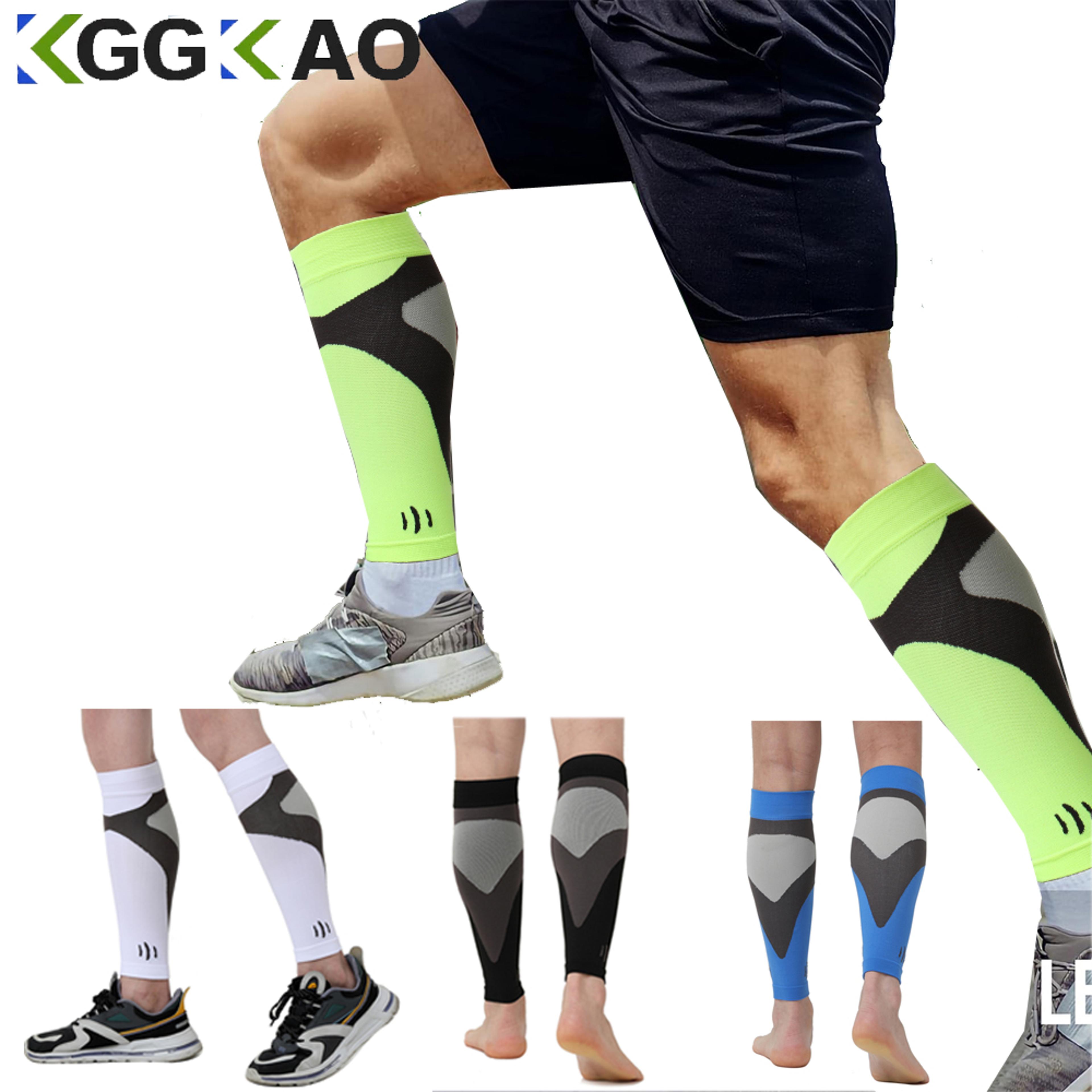 running leg compression sleeves 1 pair, shin splint calf compression sleeve, footless socks for men and women