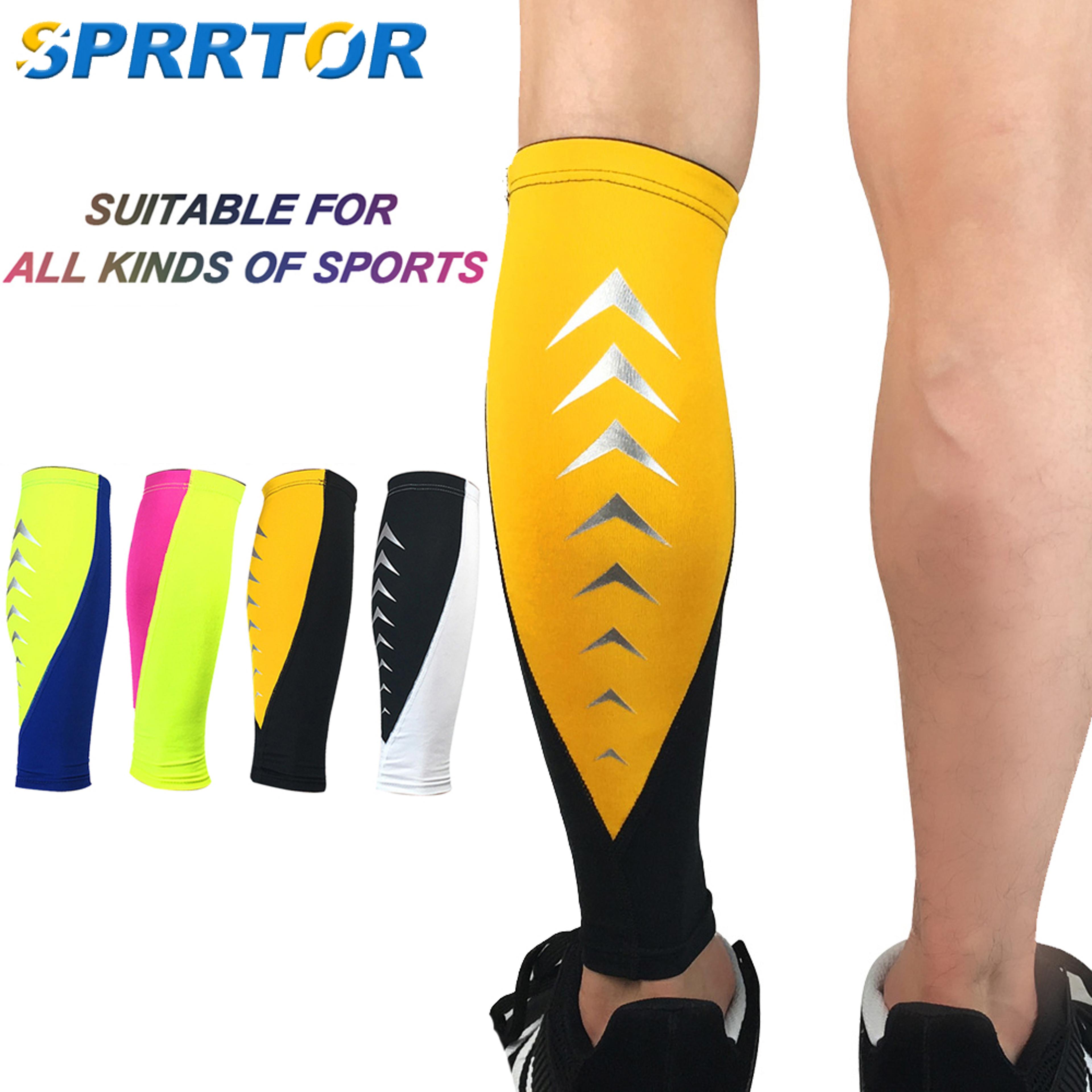 sport compression calf sleeves 1pcs, running calf guards, leg compression sock for shin splint and varicose vein relief