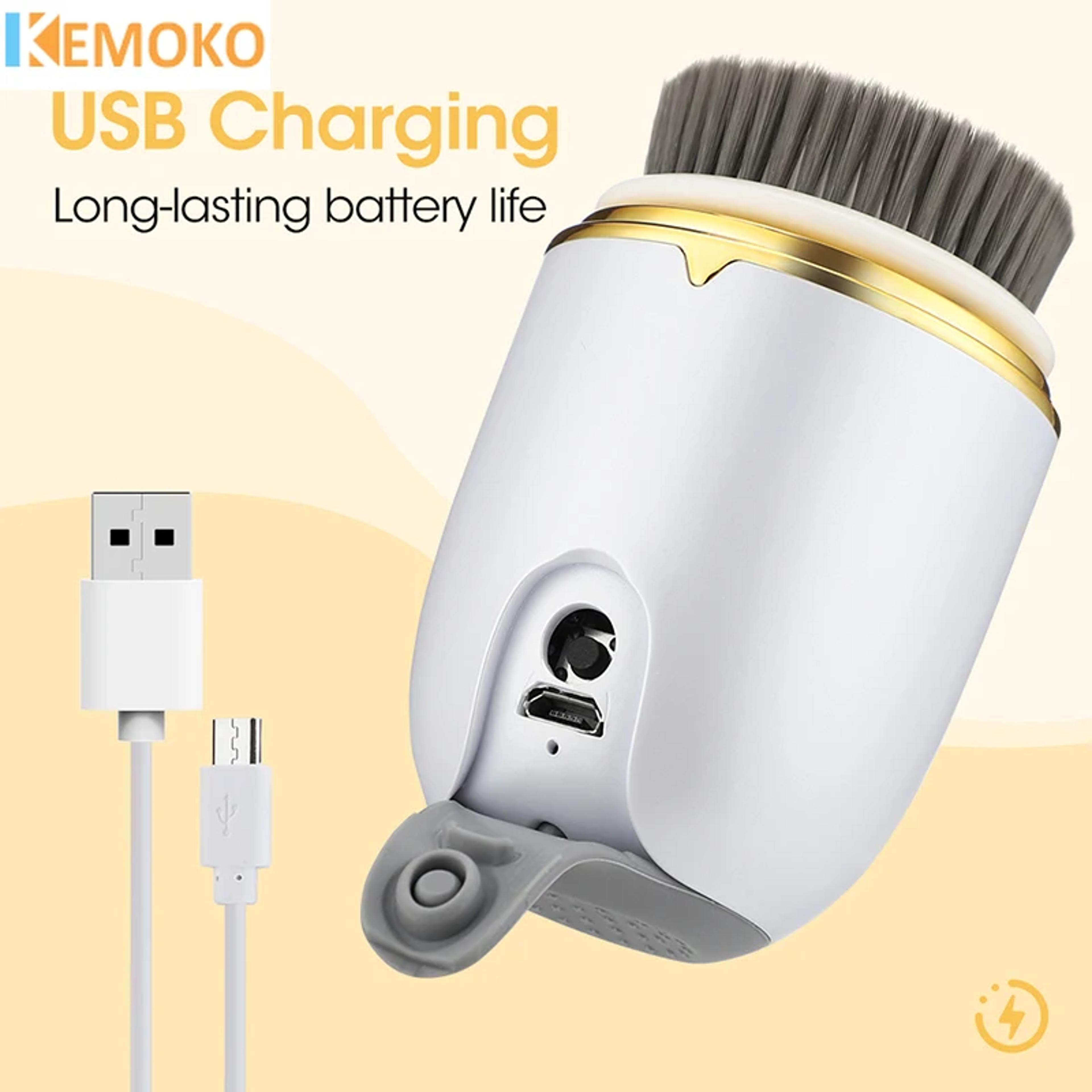 professional deep pore cleanser, 360 degree rotary ultrasonic facial brush for microcirculation cleansing & skin bright