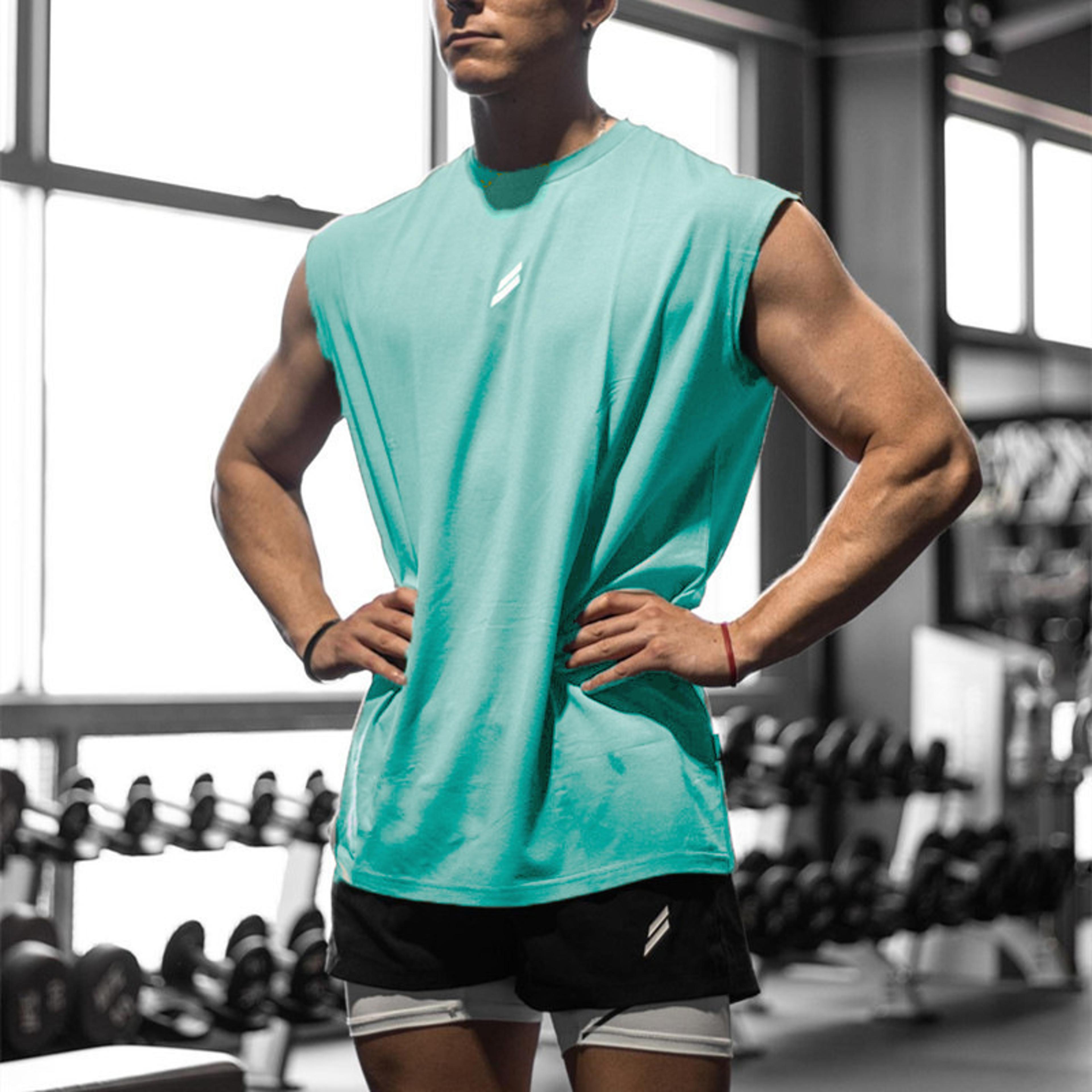 new summer fitness sports tank top men, breathable, training sleeveless t-shirt, quick drying vest, male fitness