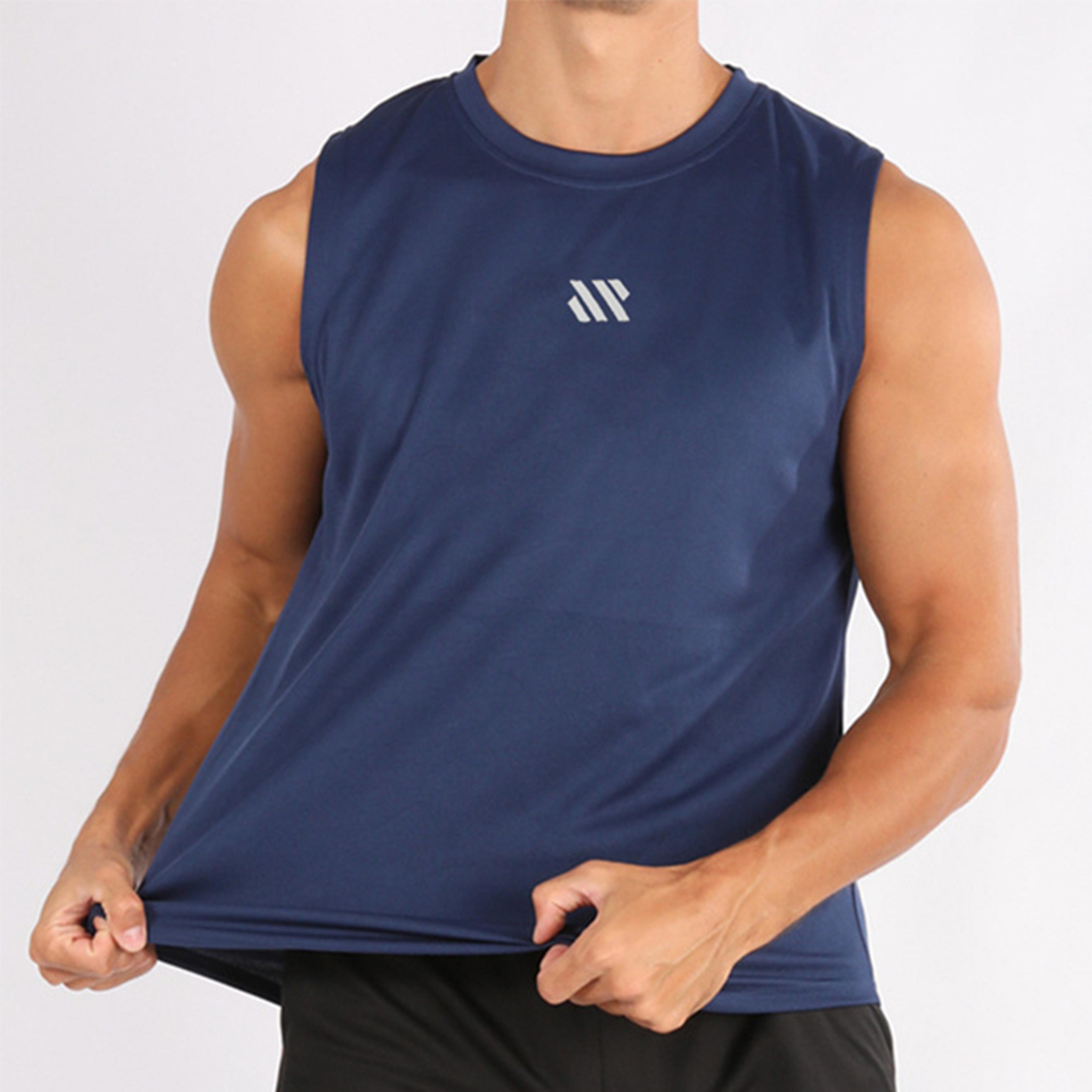 summer gym vest men bodybuilding sleeveless sports tank top quick-drying mesh fitness running tank top men clothes