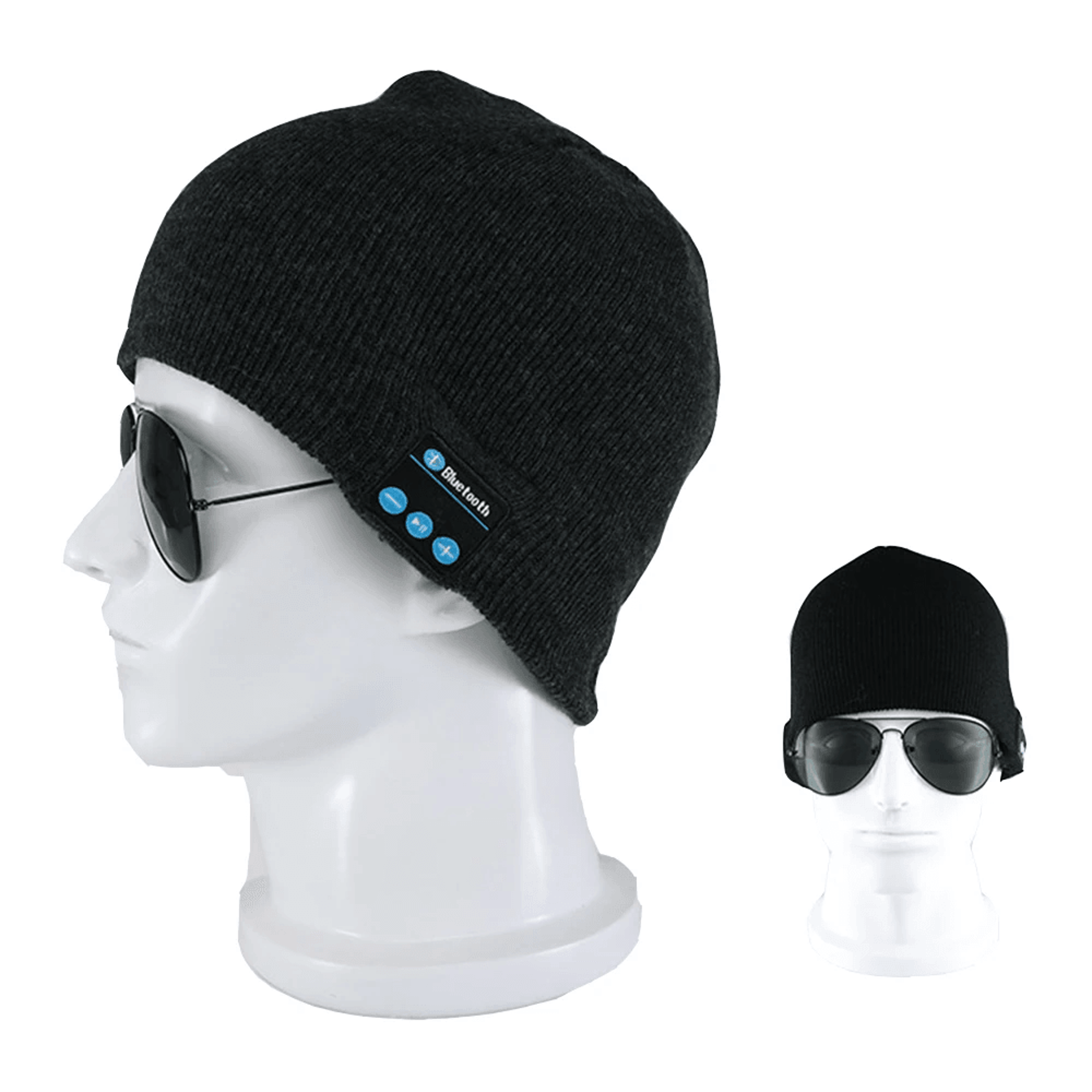 bluetooth beanie with speakers & mic, hands-free winter hat for music & calls