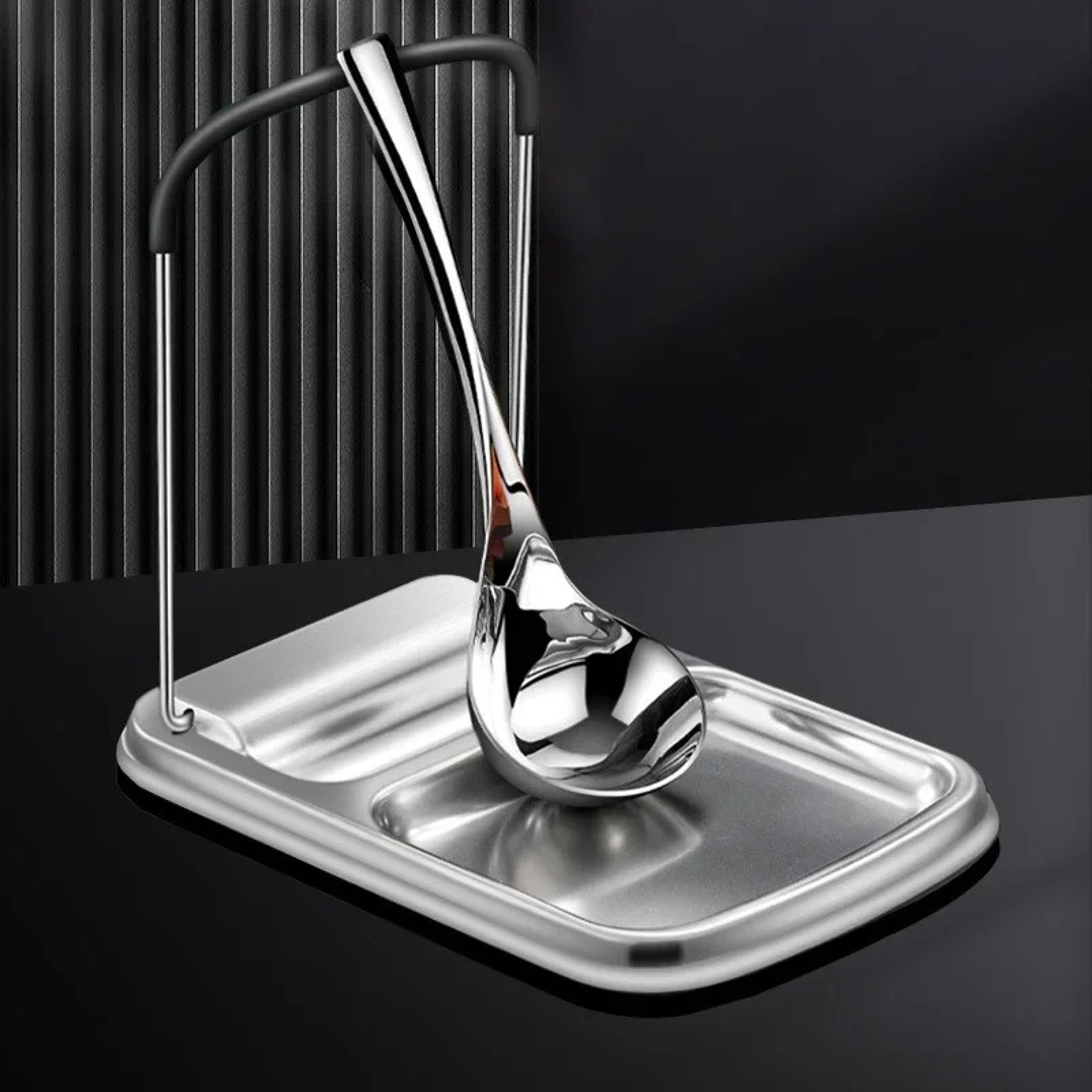 multi-functional pot shovel rack storage, foldable desktop pot lid rack