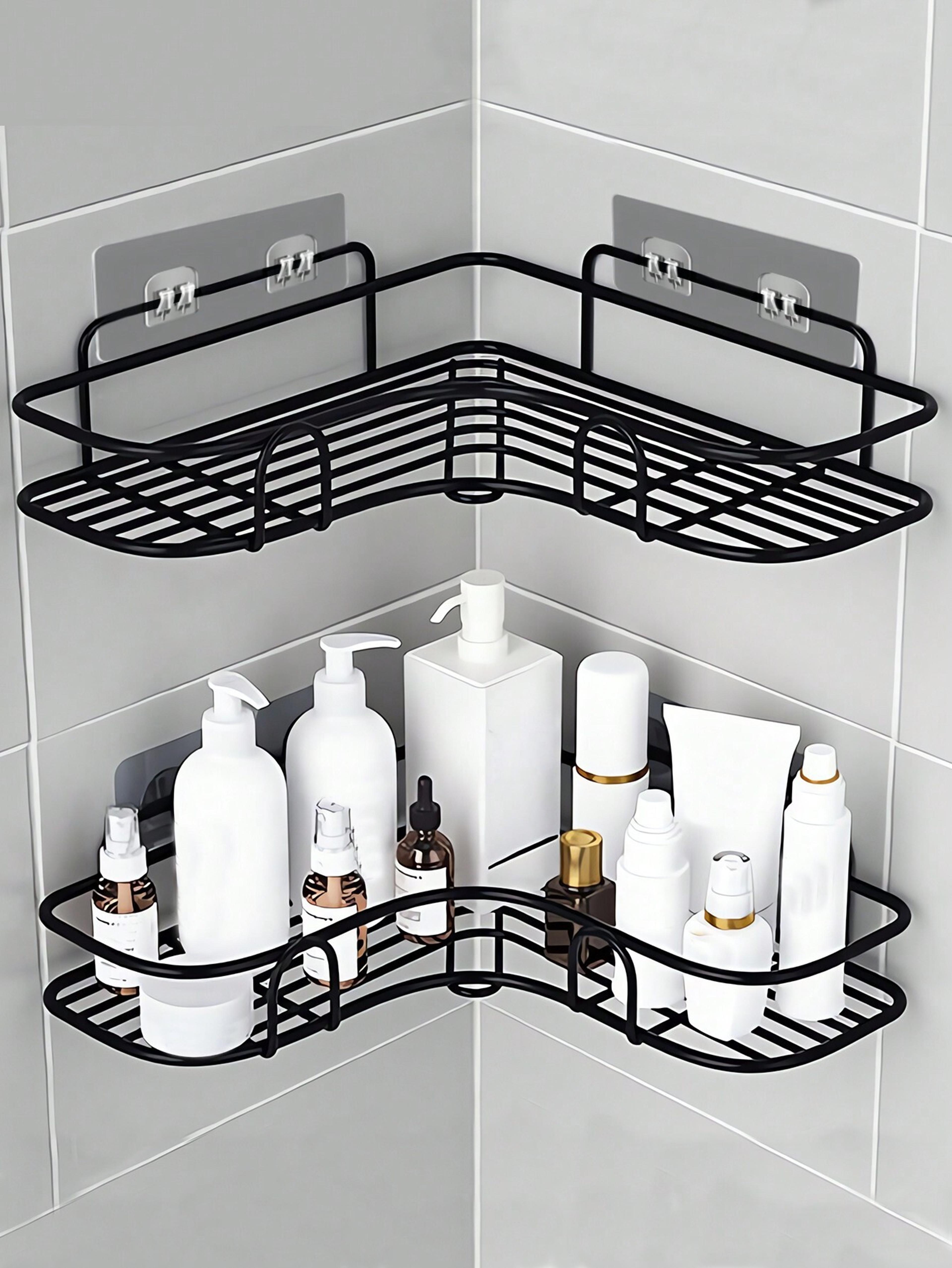 wear-resistant dorm utility storage rack, bathroom kitchen triangle corner rack