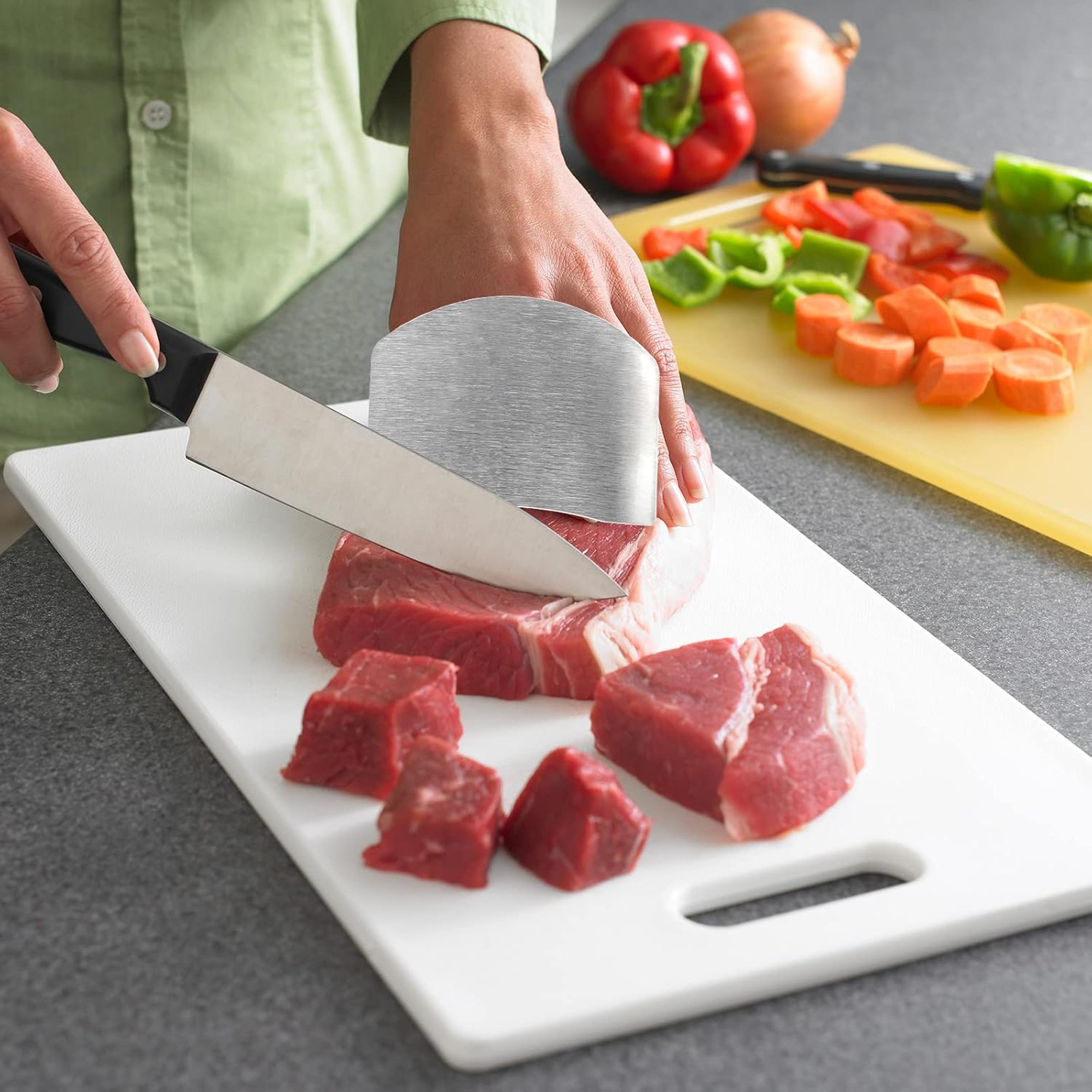 finger safety protector, stainless steel cutting hand guard for slicing meat and vegetables
