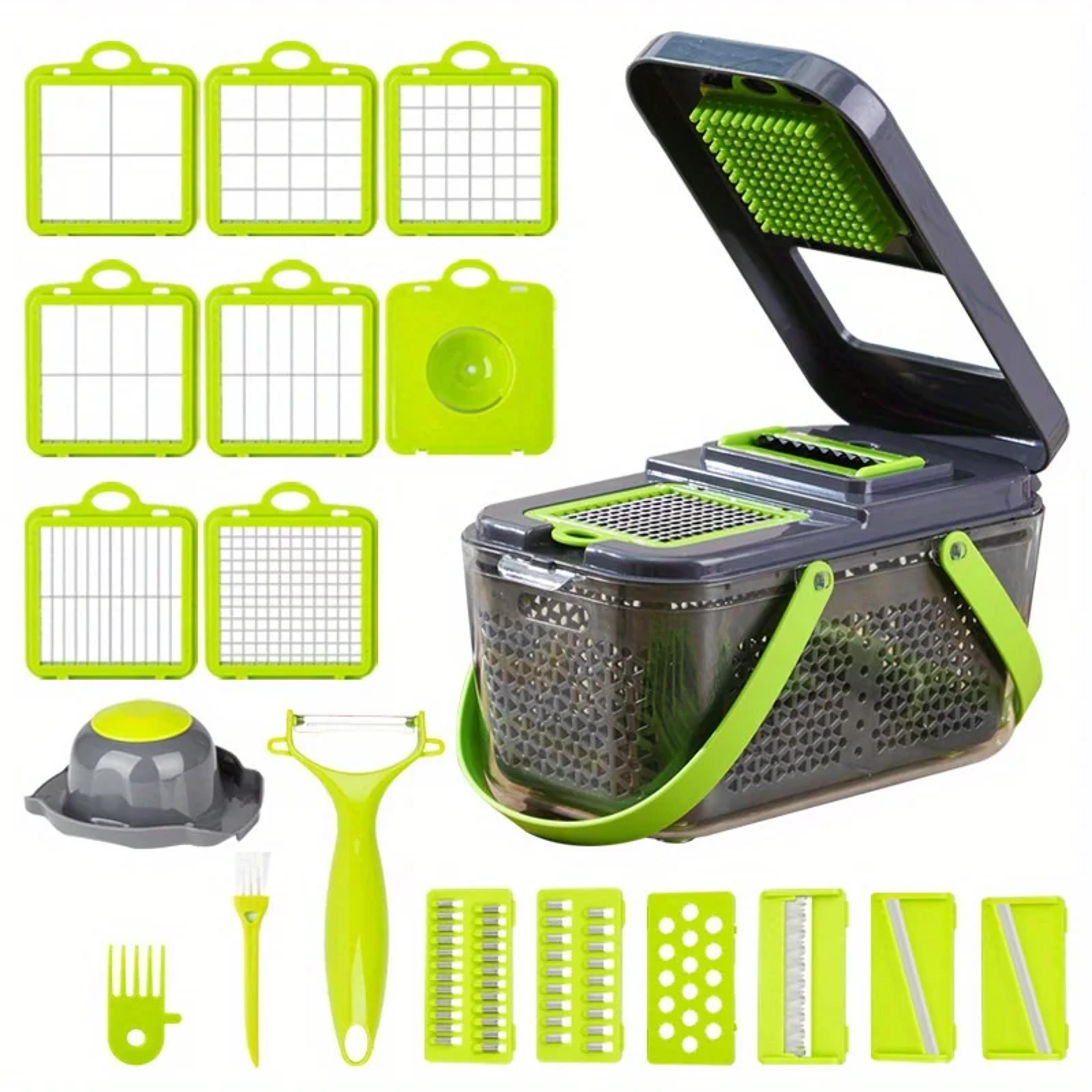 storage & carrying case, multifunctional for shred, slice, flower cuts
