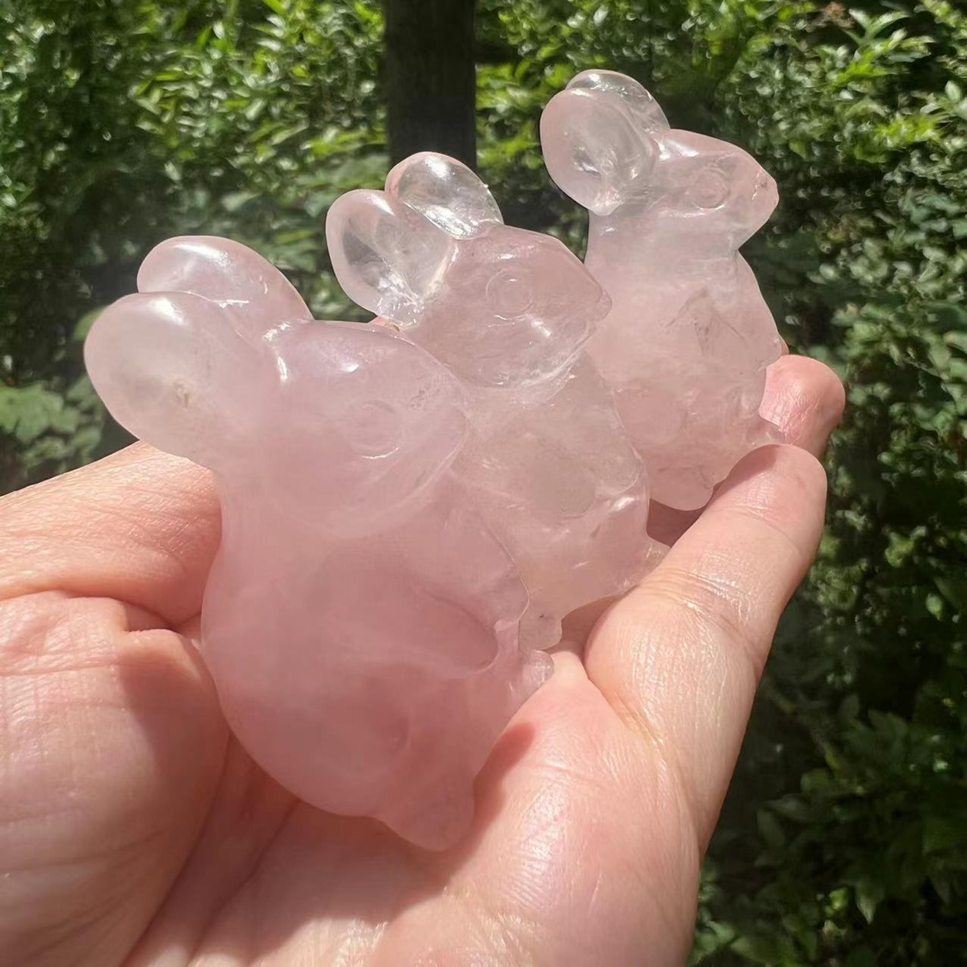 healing crystal rose quartz opal animal statue, hand carved gemstone home decoration figurine