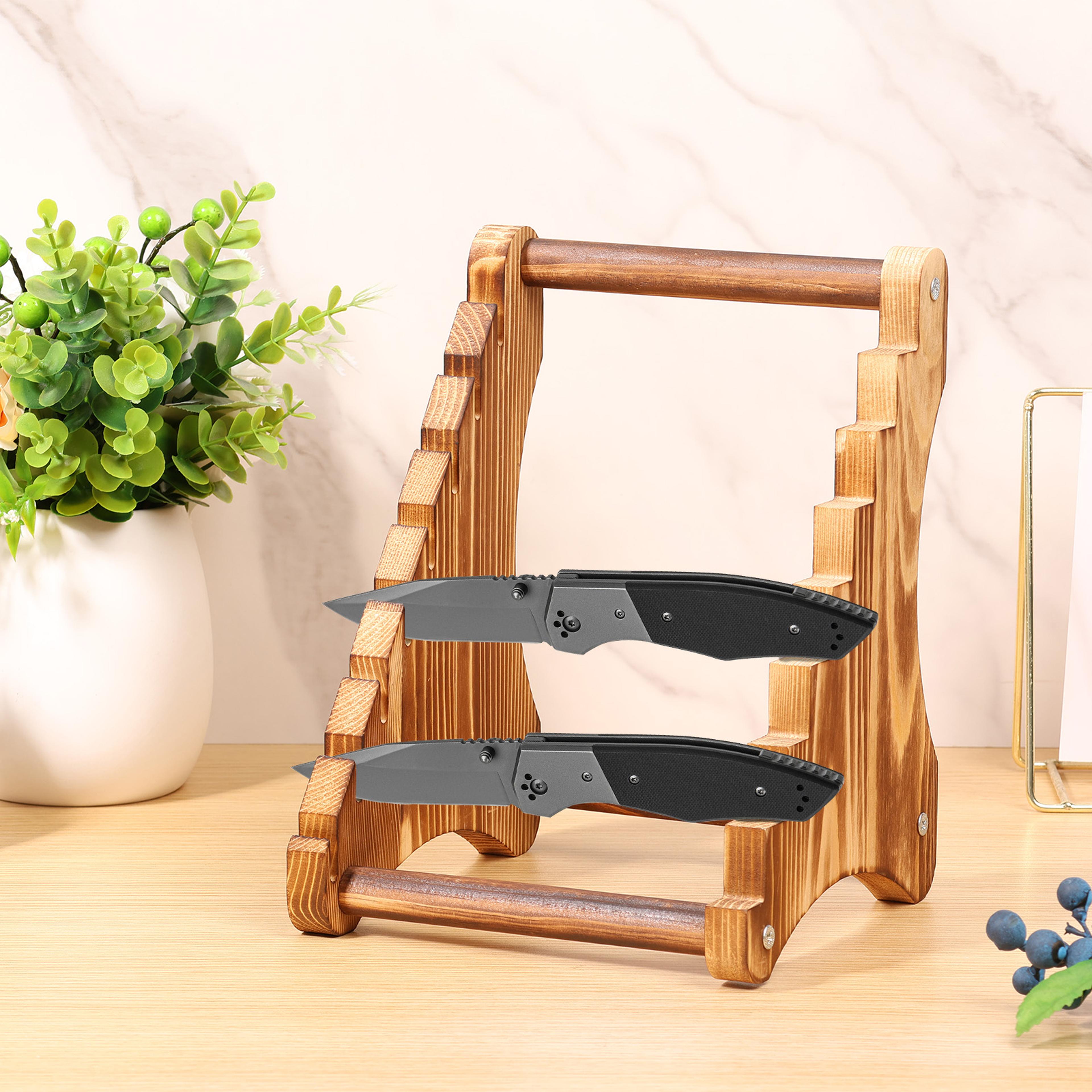 kitchen knives holder with screw, stable display rack for kitchen accessories