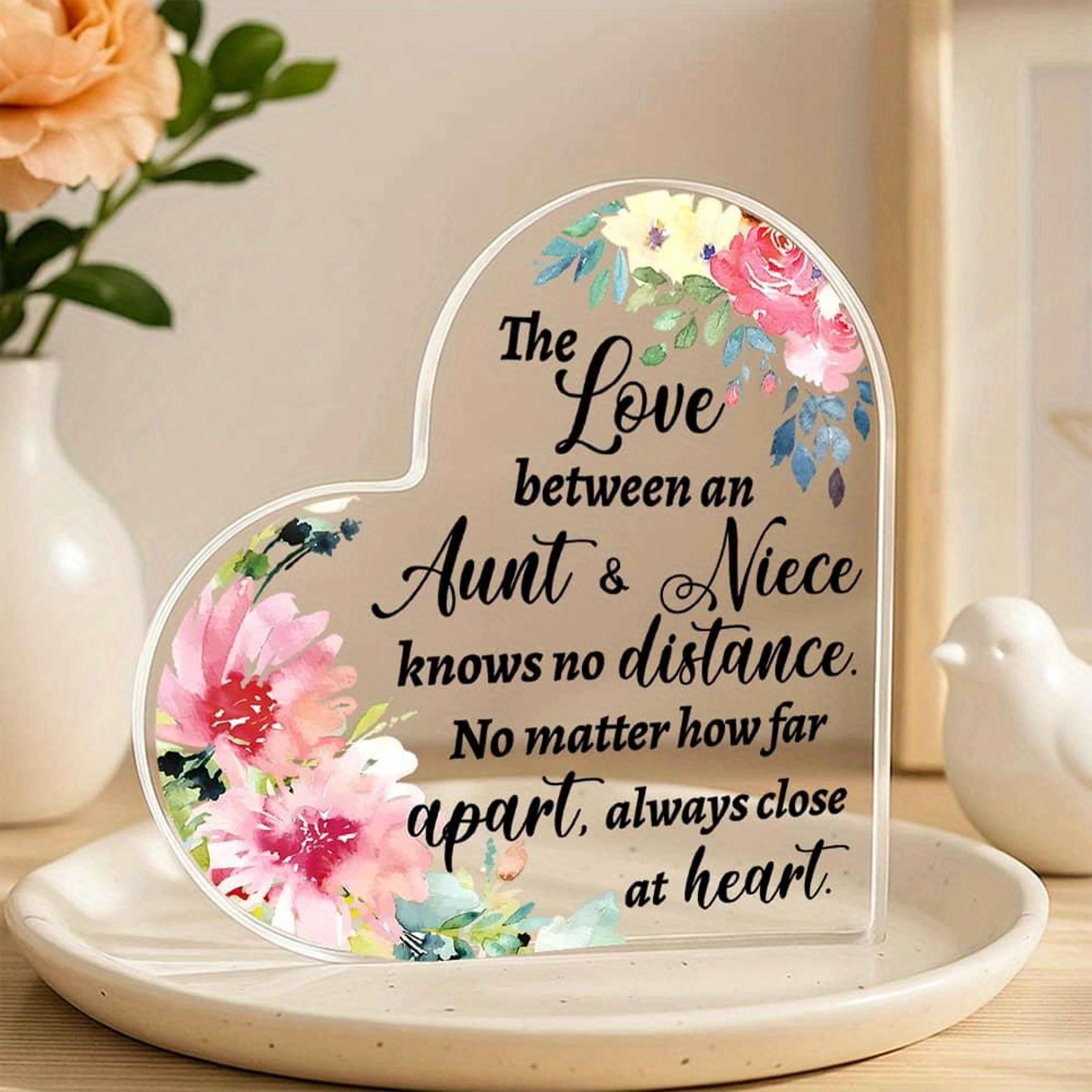 boho farmhouse aunt & niece love sign, perfect decor for bedroom, living room or office. ideal gift idea