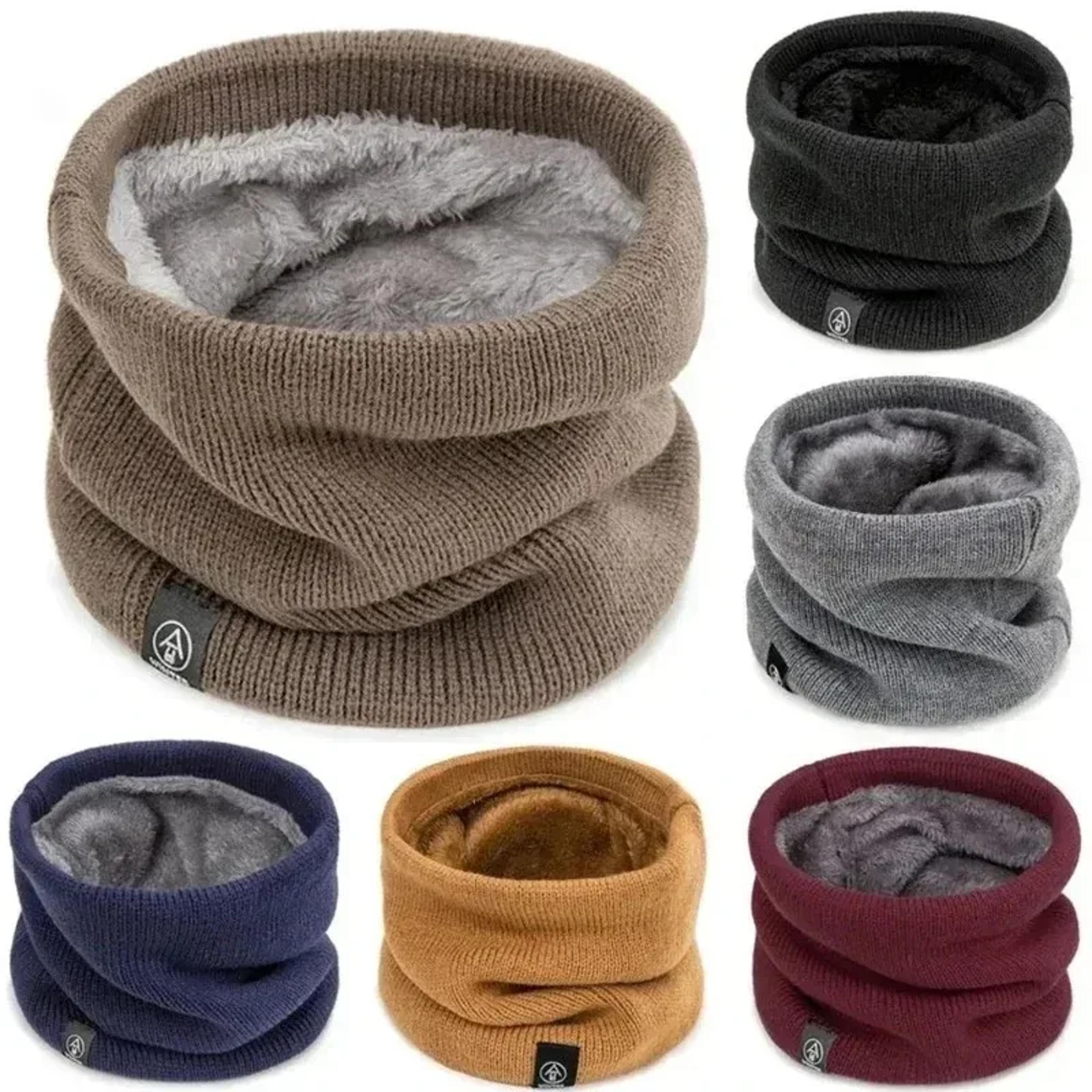 fashion knitted neck warmer scarf, thick cold-proof face cover for winter, sports running, skating, hiking for men