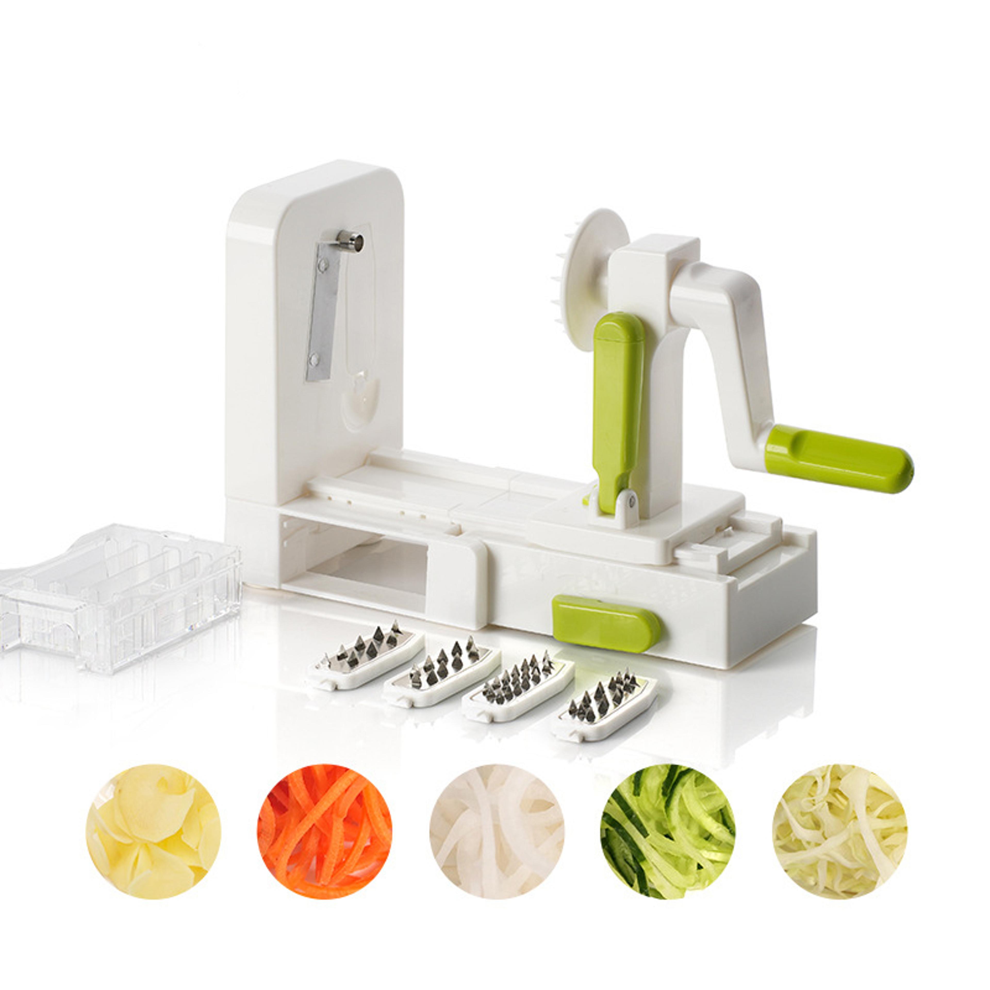 foldable veggie pasta maker, rotary cheese vegetable shredder for quick grating