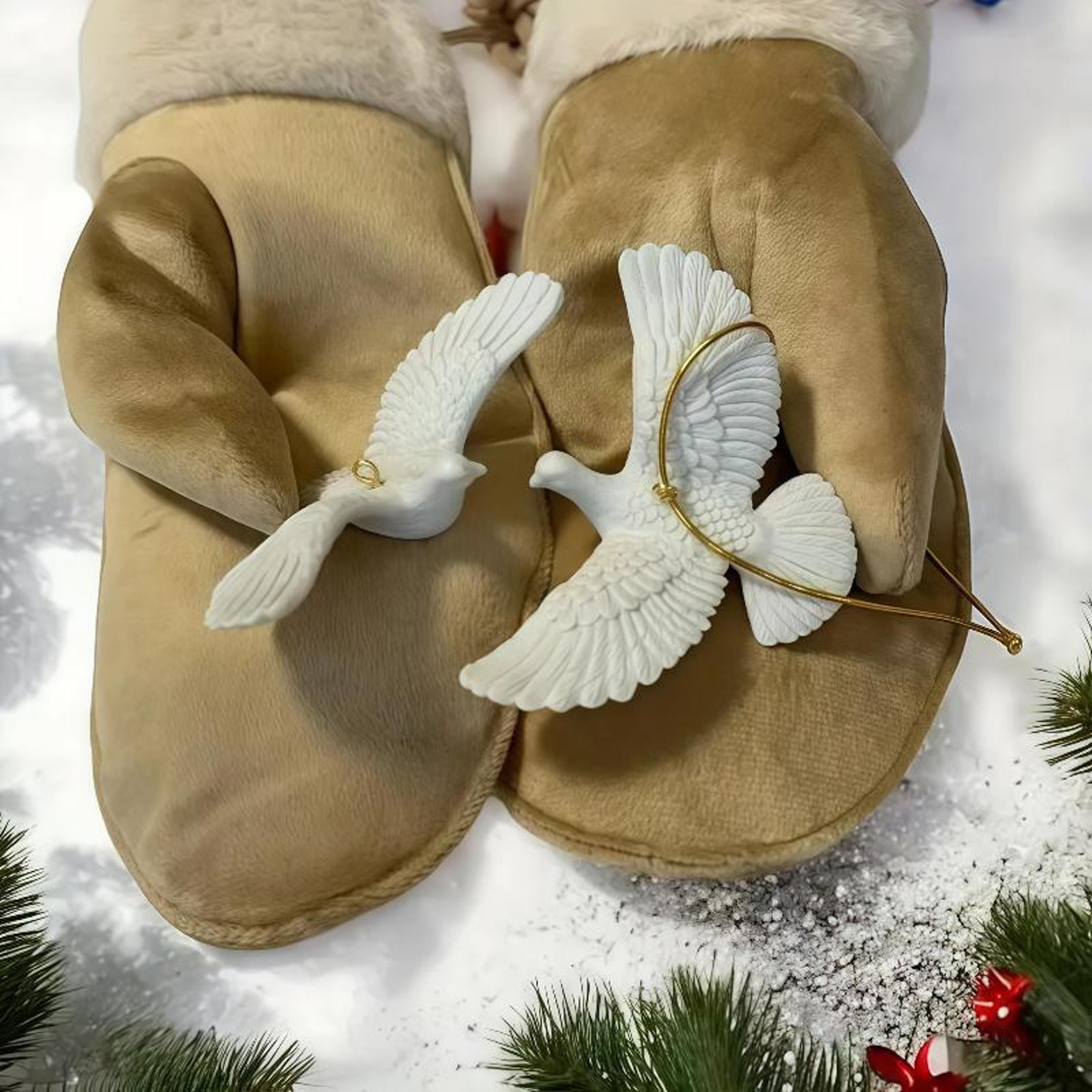 doves christmas tree ornament, friendship doves resin christmas, holiday decoration best gift