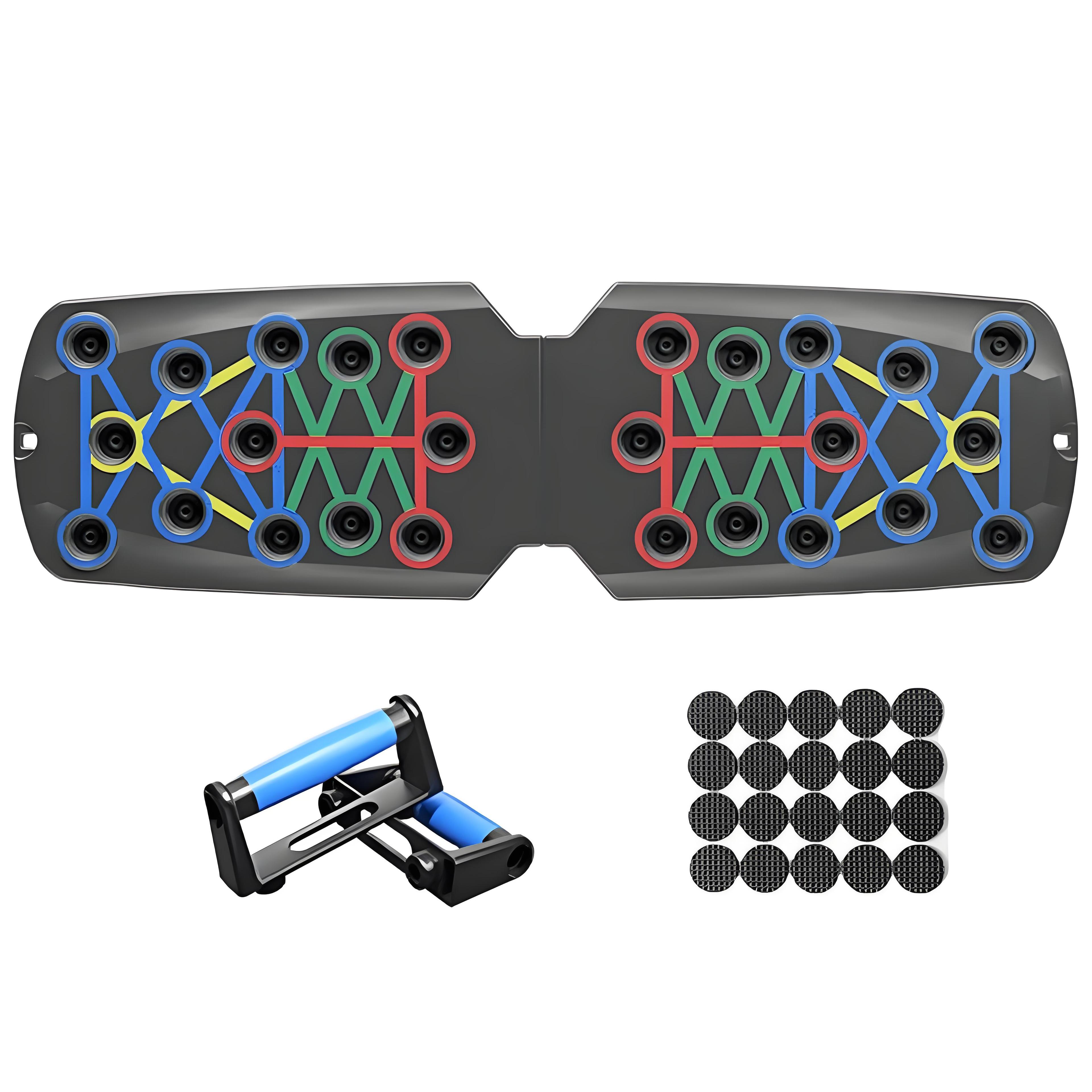 home gym fitness tool, foldable push up board, professional strength training with ergonomic handles for men & women