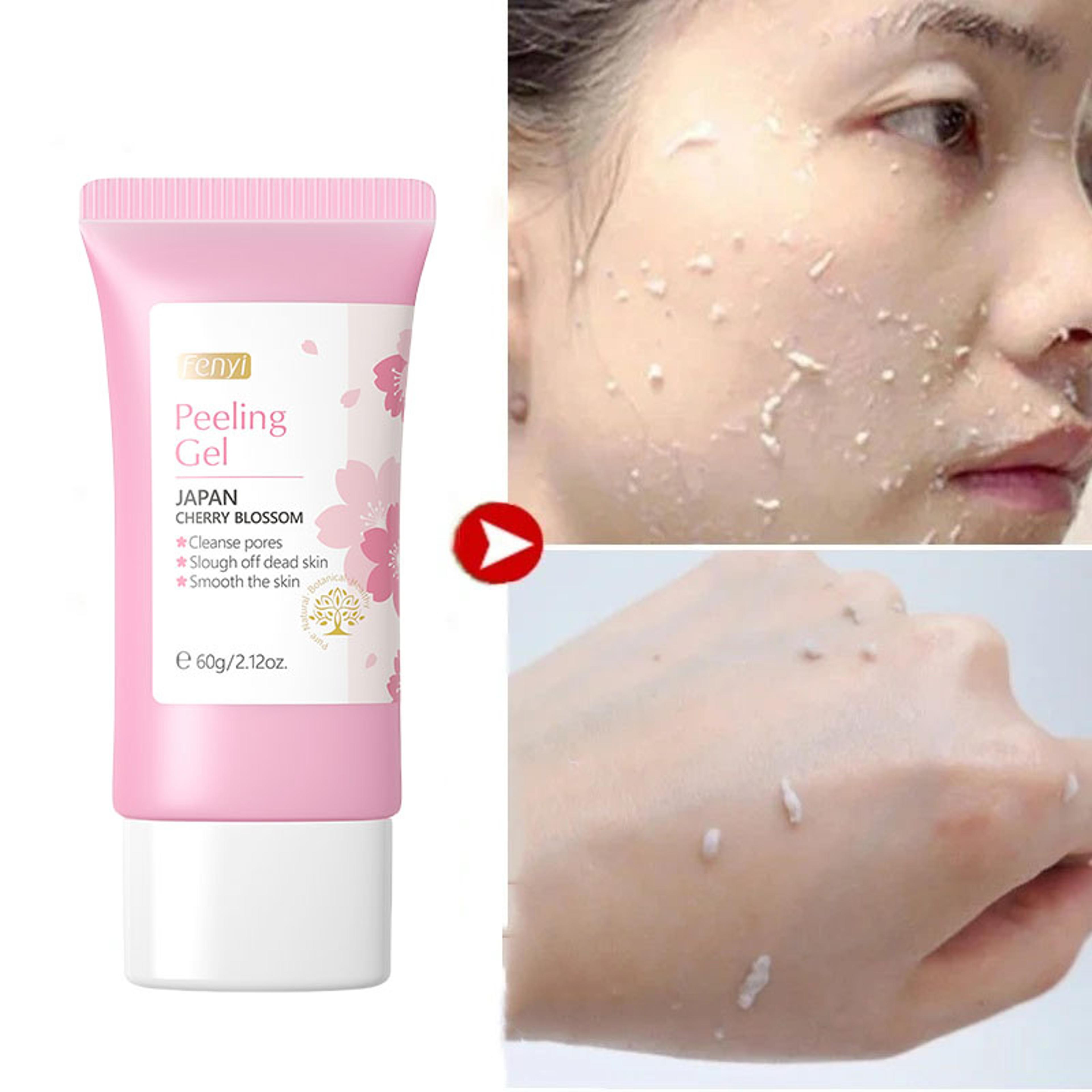 facial exfoliating cherry blossom peeling gel, moisturizing tender body cleansing skin care