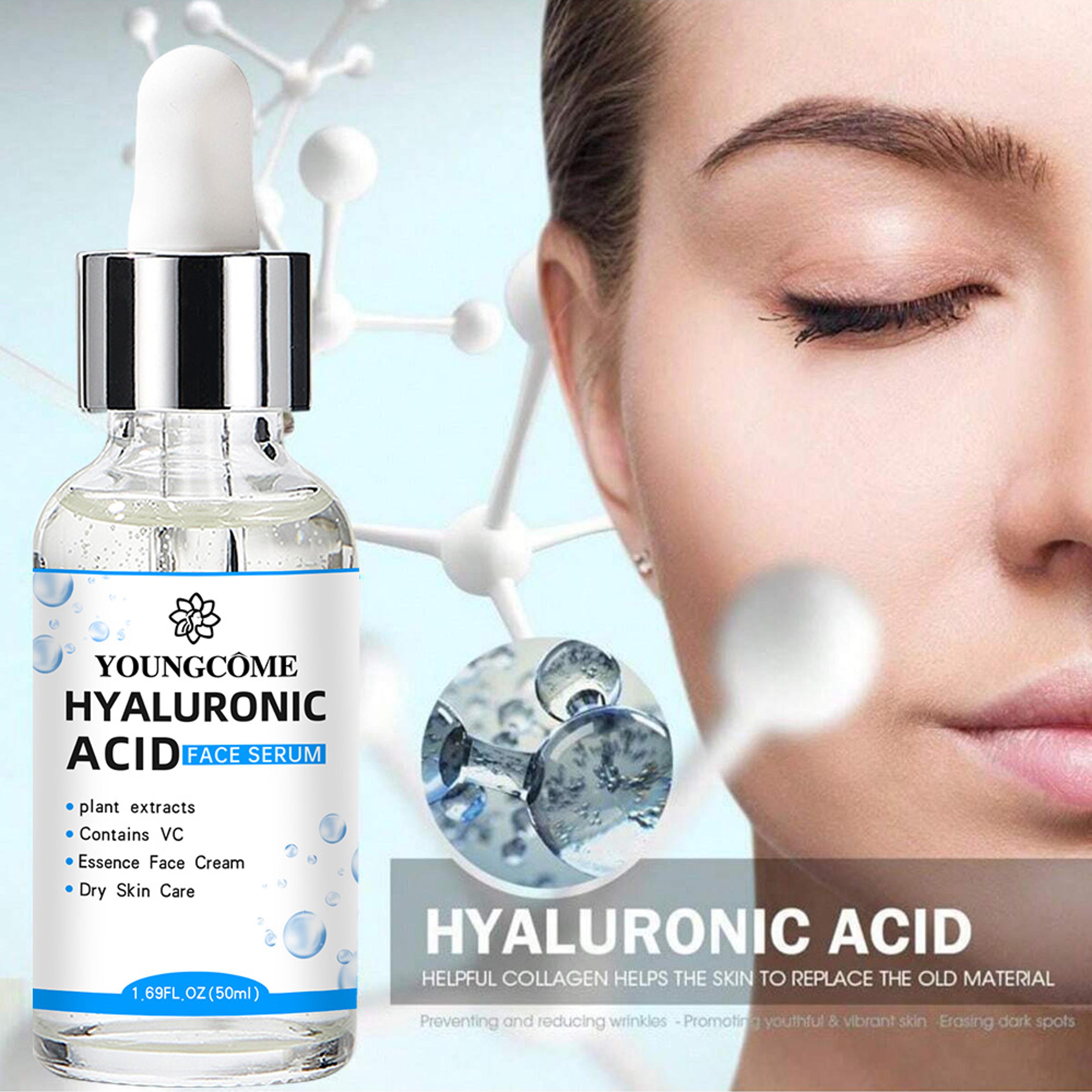 deep moisturizing facial skin essence, hyaluronic acid korean skin care product for hydration