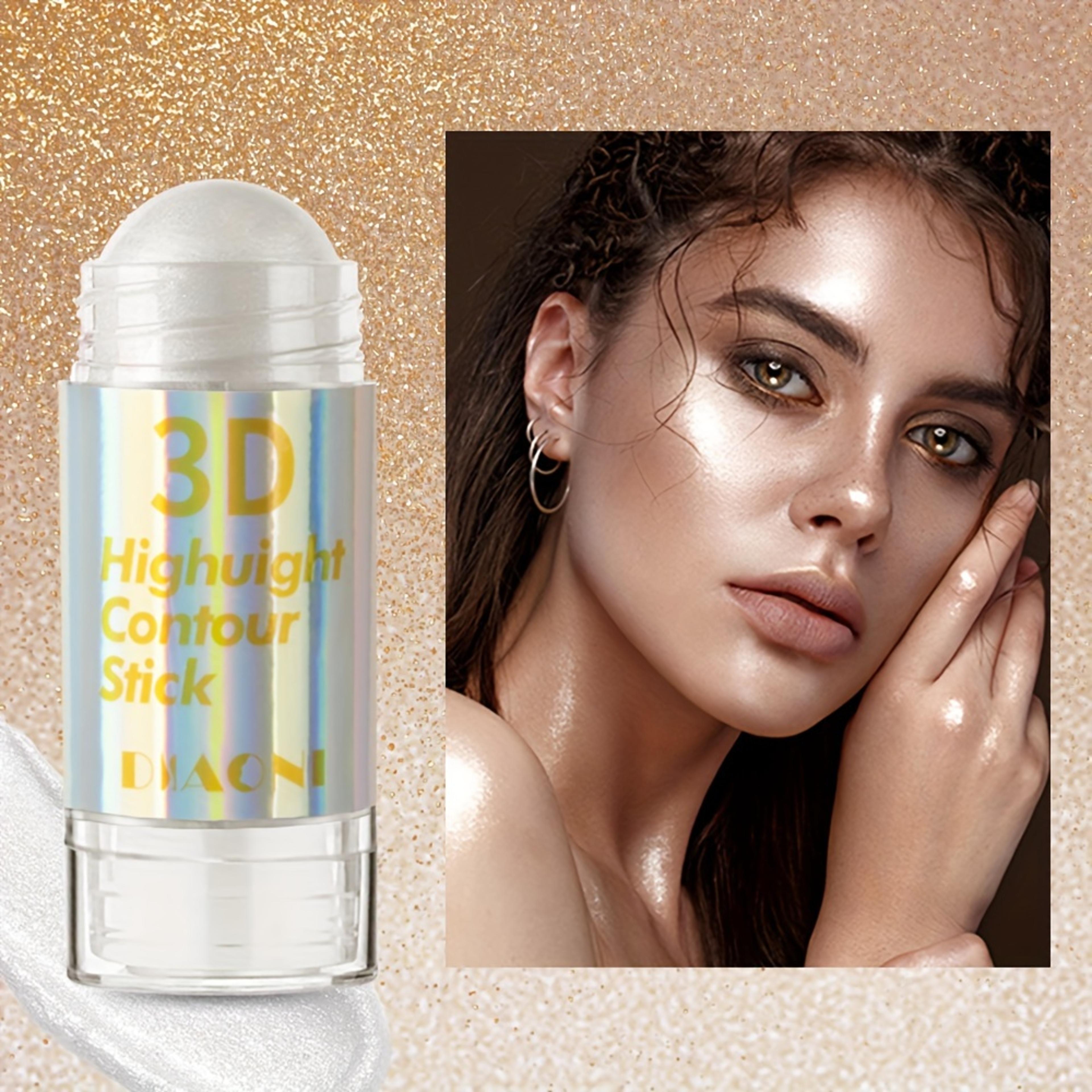 water light highlighter stick, blush stick make up for face and body, glitter illuminator for contour and brighten
