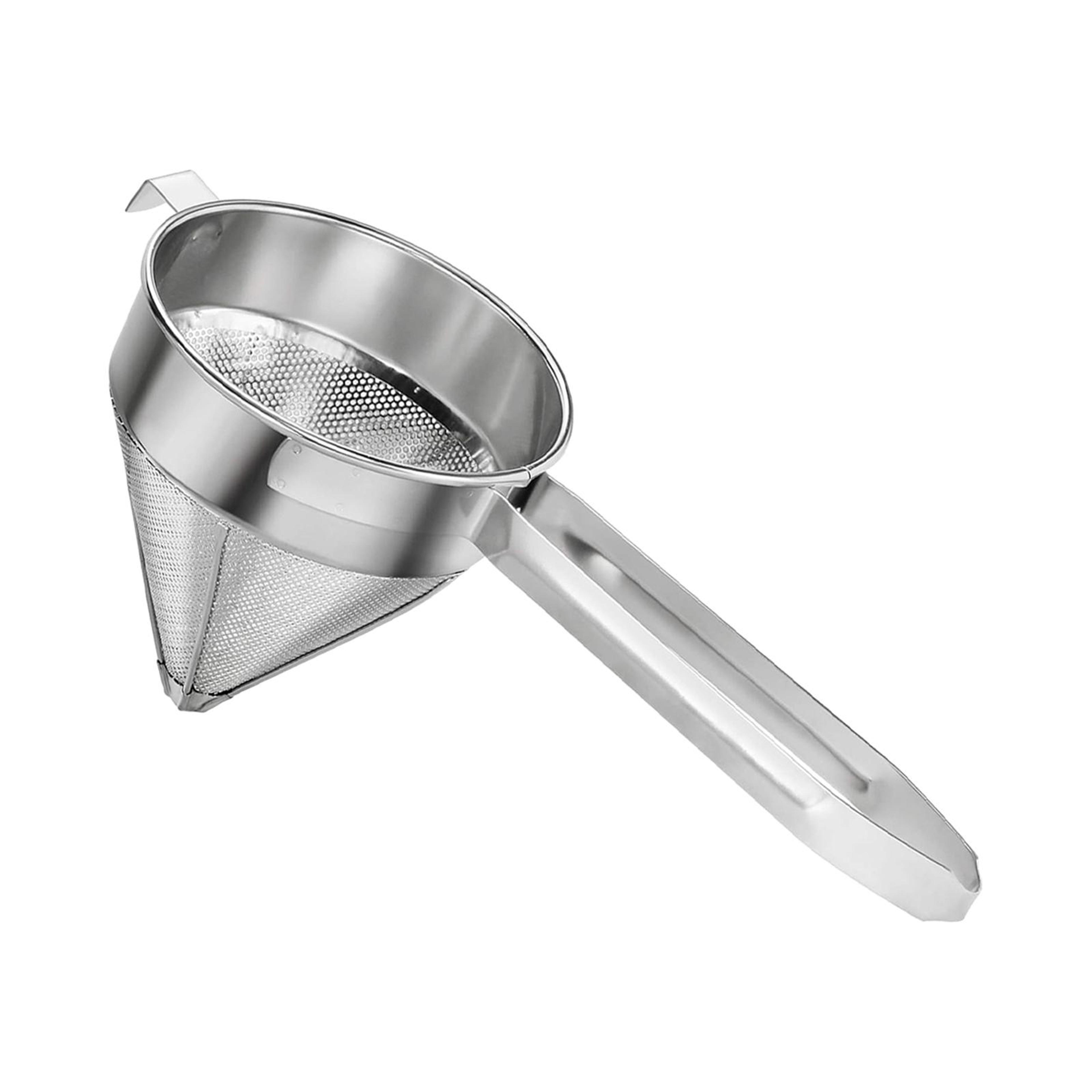 durable colander with fine mesh, bouillon strainer, easy to clean china cap strainer